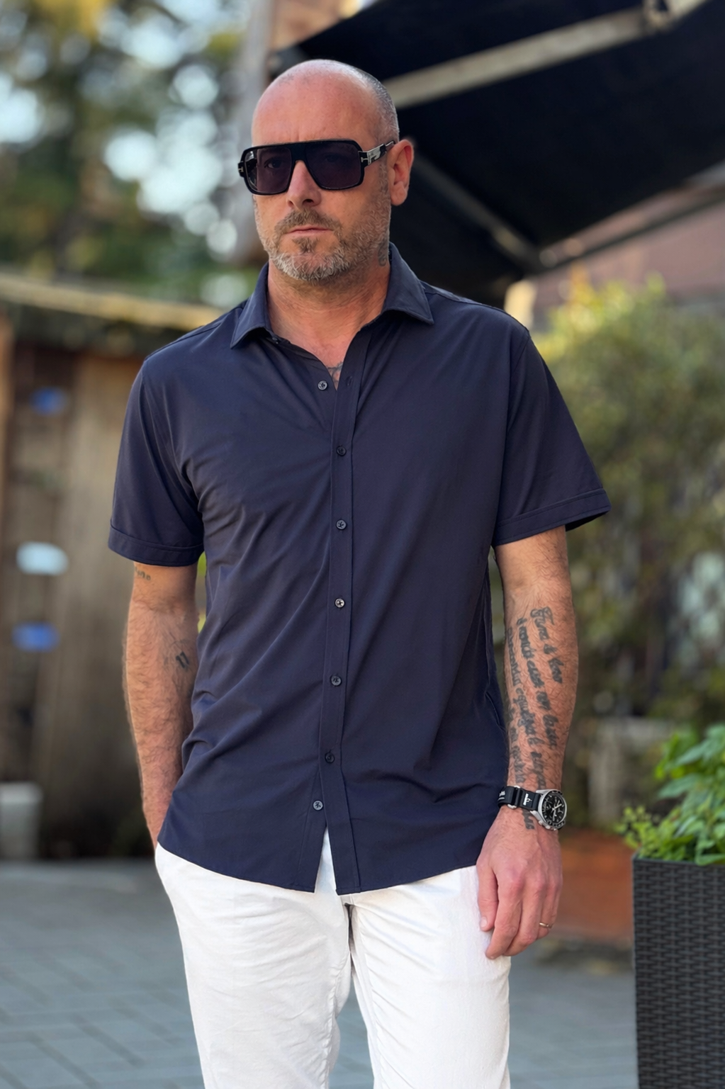 ANIMA POLO CAMICIA CON TESSUTO TECNICO