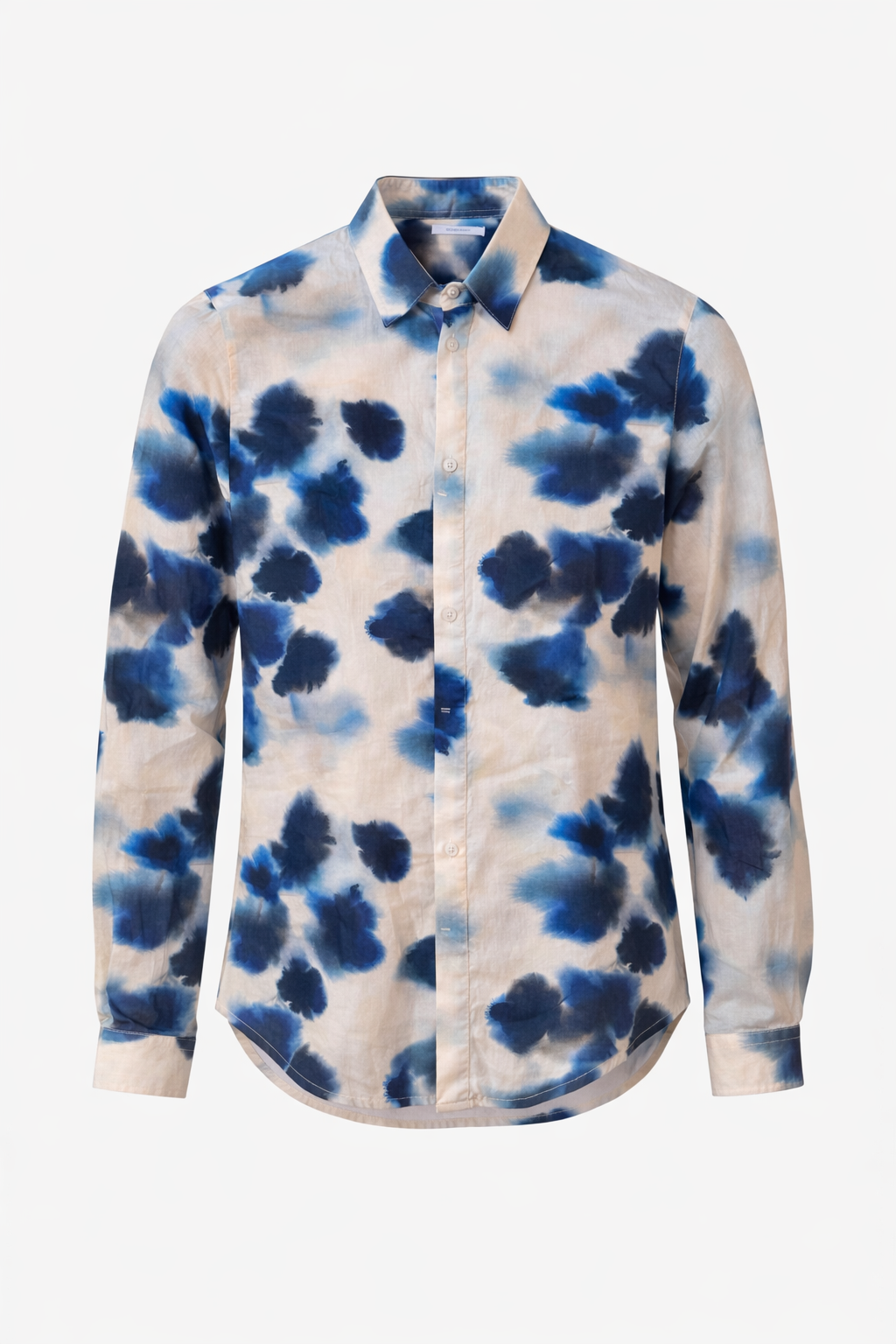 BICOLORE CAMICIA STAMPA PETALO COLORE BEIGE