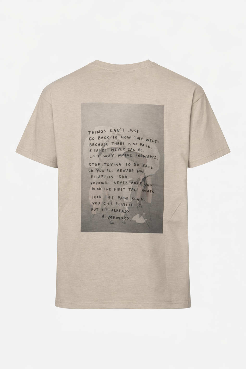 BICOLORE TSHIRT OVER FIT CON STAMPA DIETRO - Mania Fashion Clothing