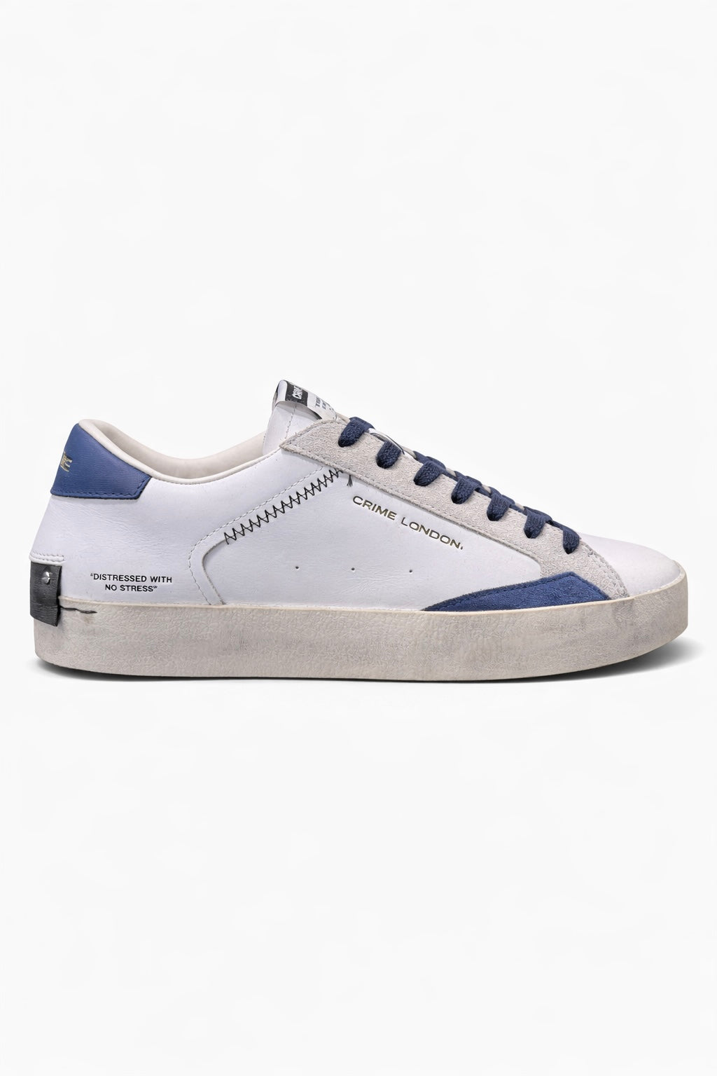 CRIME LONDON SNEAKERS IN PELLE TALLONCINO BLU