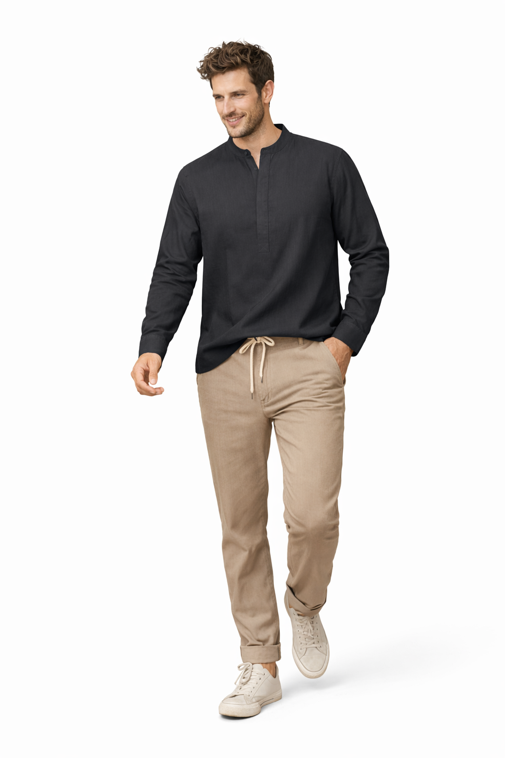 DANIELE ALESSANDRINI CAMICIA RELAXED FIT COLORE NERO - Mania Fashion Clothing