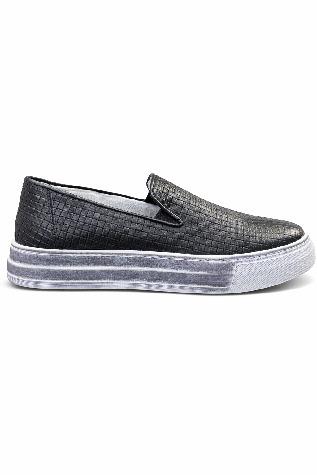 ARNOLD LAYNE SLIP-ON IN PELLE STAMPA INTRECCIO