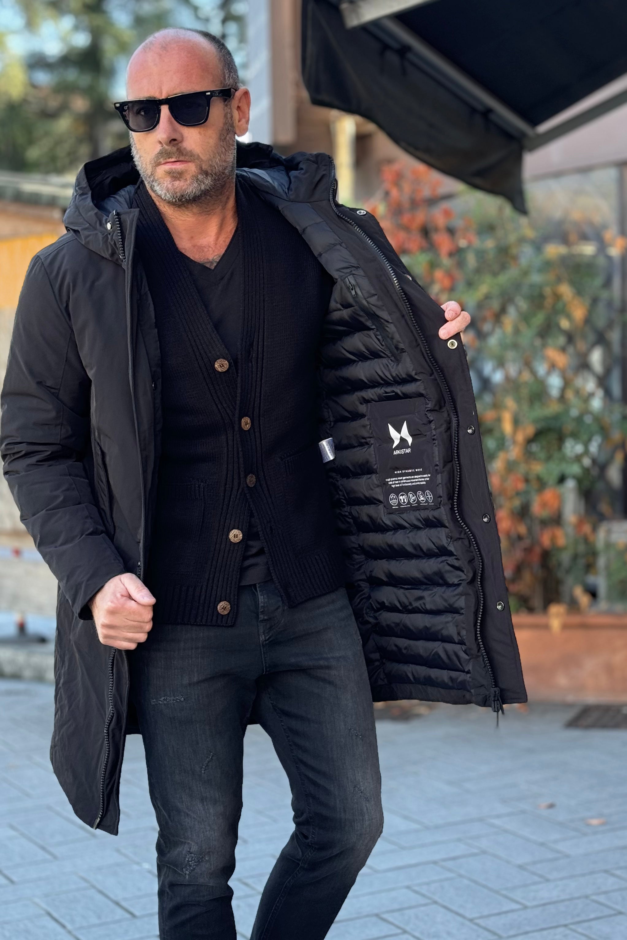 Arkistar AN0017 Padded Parka with Hood Available in 2 Colors