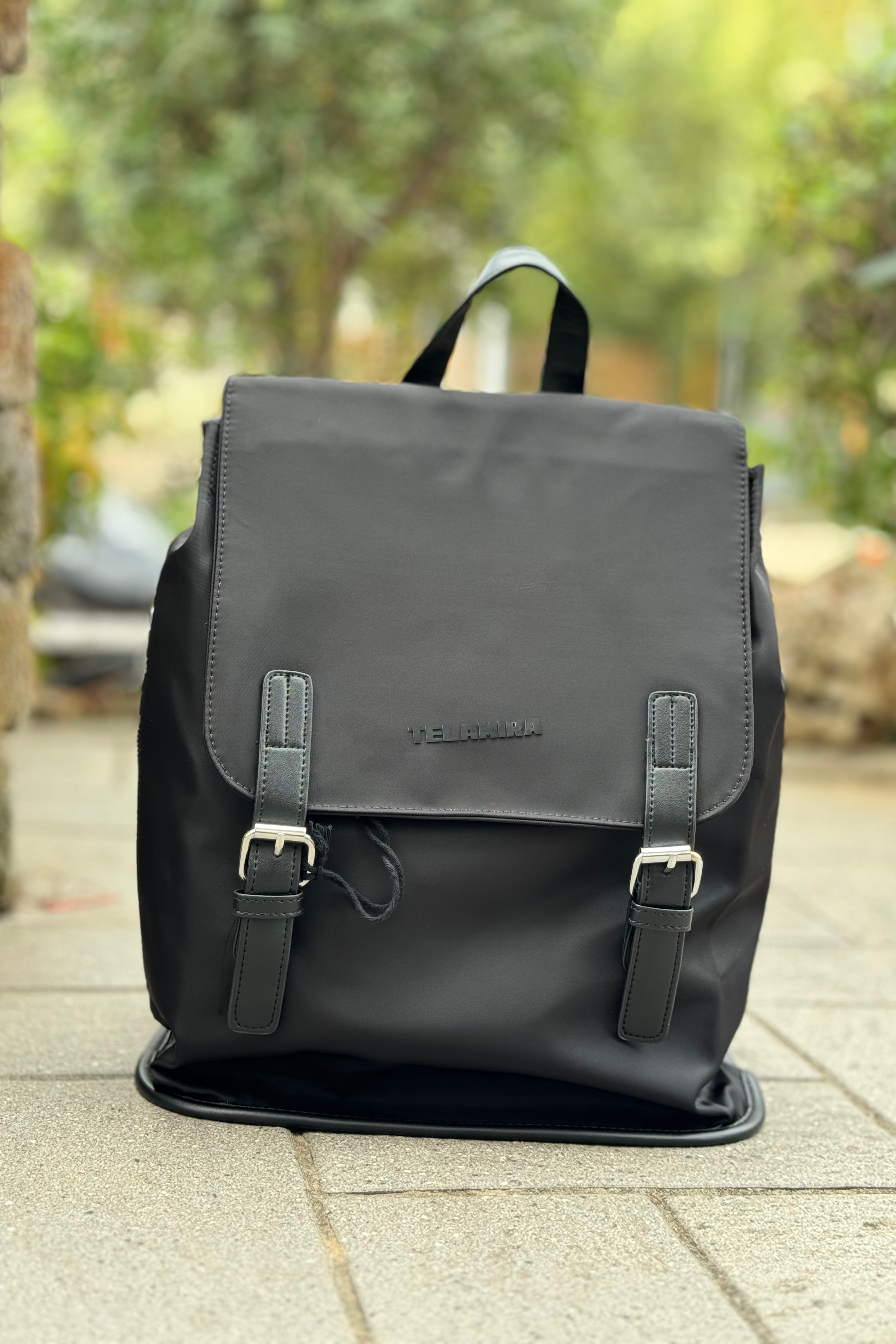 Telamira JTAC02 multi-pocket nylon backpack, black