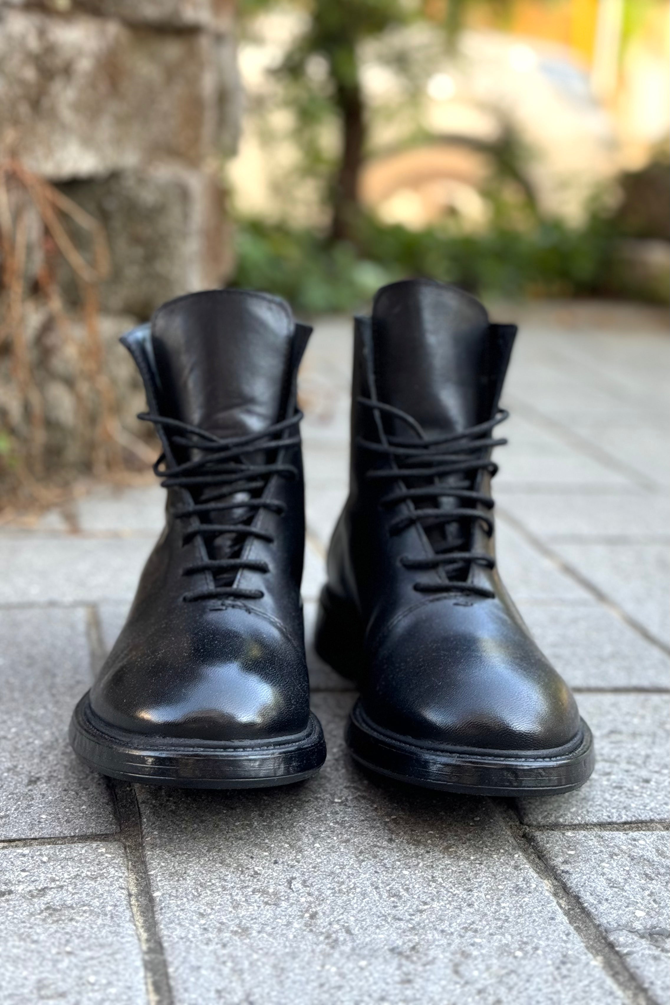 ARNOLD LAYNE STIVALETTO IN PELLE ALLACCIATO