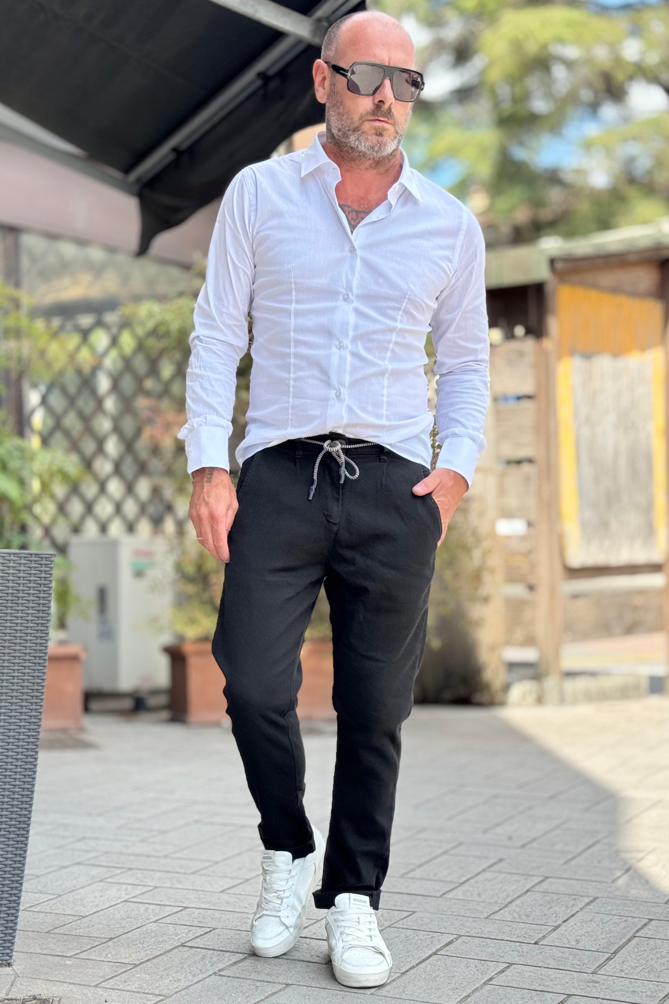 XAGON MAN A25031CR4071 PANTALACCIO IN TRAMA NIDO D'APE DISPONIBILE IN 2 COLORI