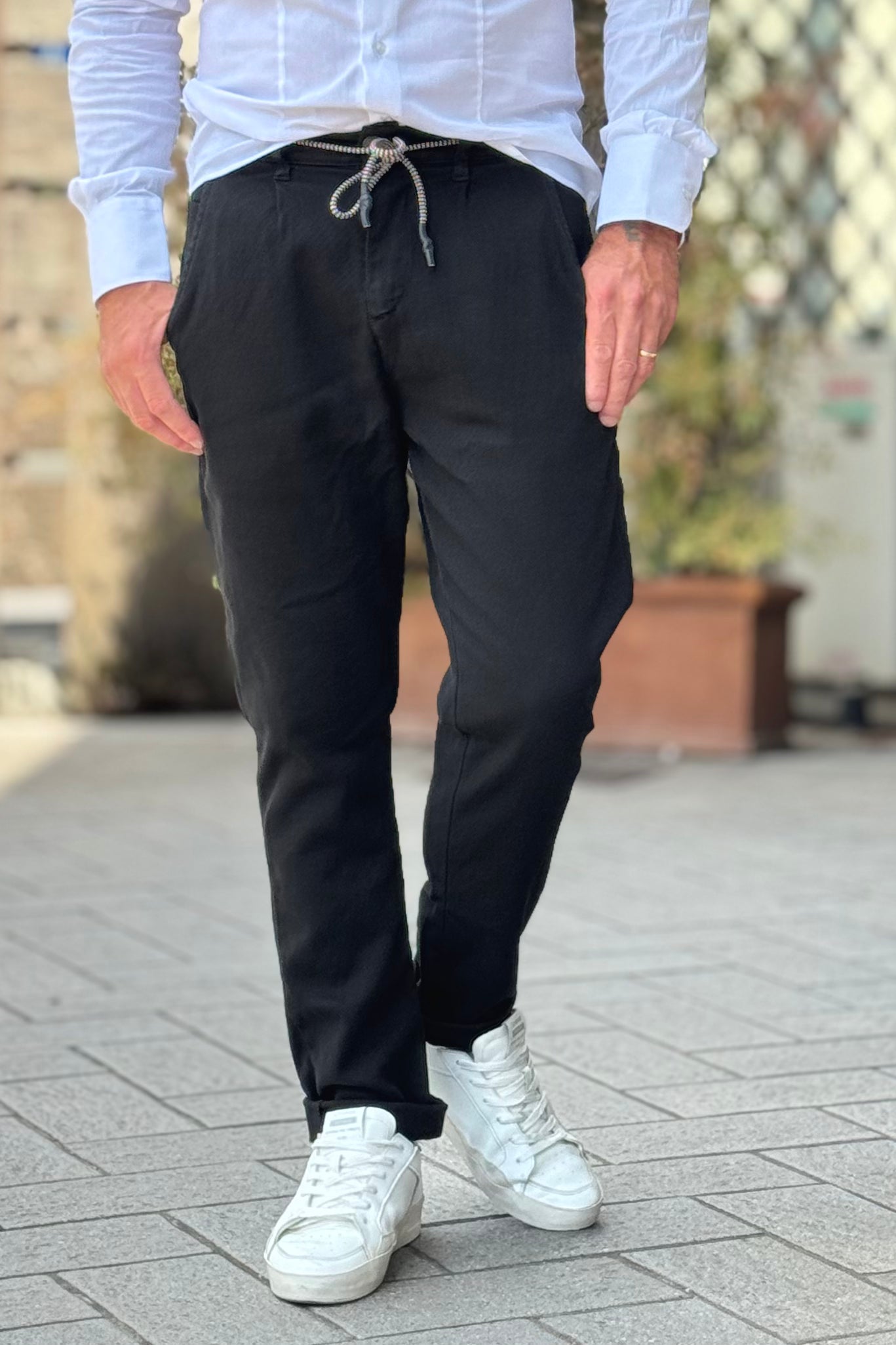 XAGON MAN A25031CR4071 PANTALACCIO IN TRAMA NIDO D'APE DISPONIBILE IN 2 COLORI