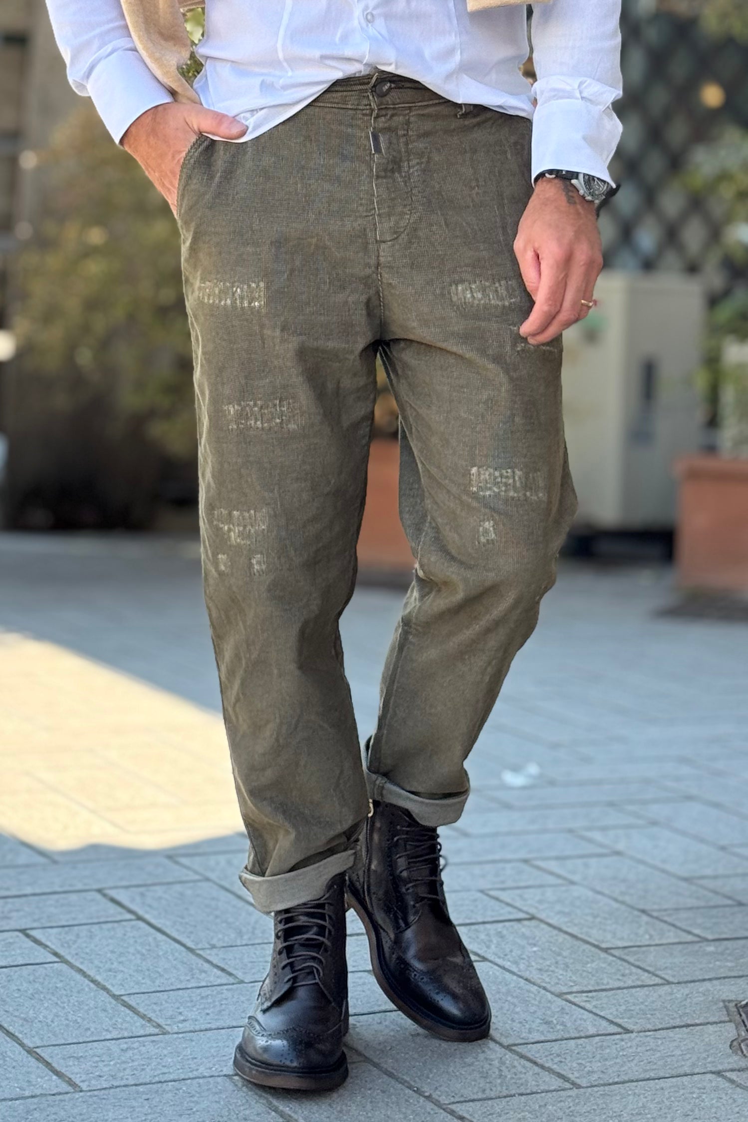 EN AVANCE CK89A PANTALONE IN COSTINA VELLUTO DISPONIBILE IN 2 COLORI