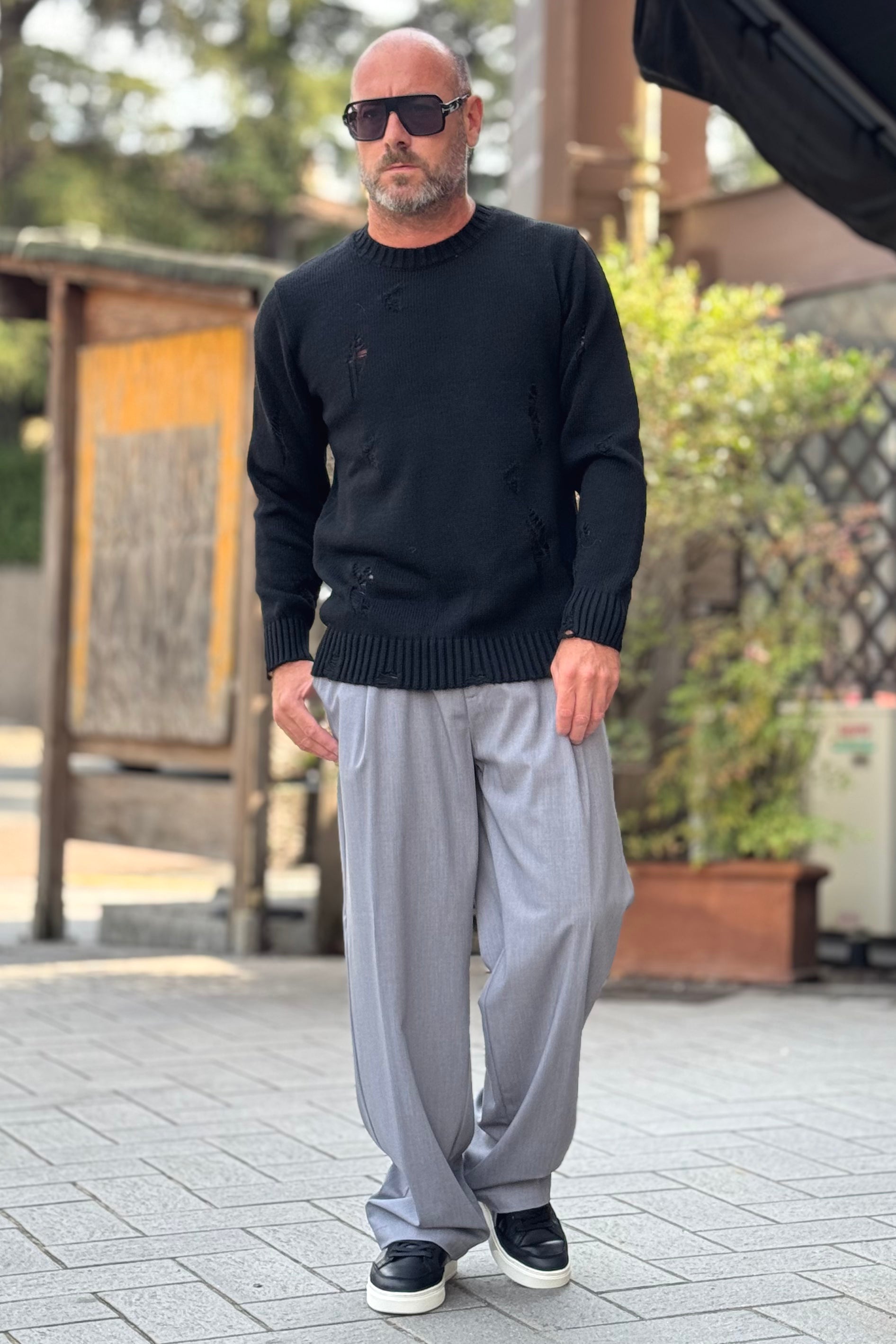 BICOLORE 2647D PANTALONE PALAZZO CON PINCES DISPONIBILE IN 2 COLORI