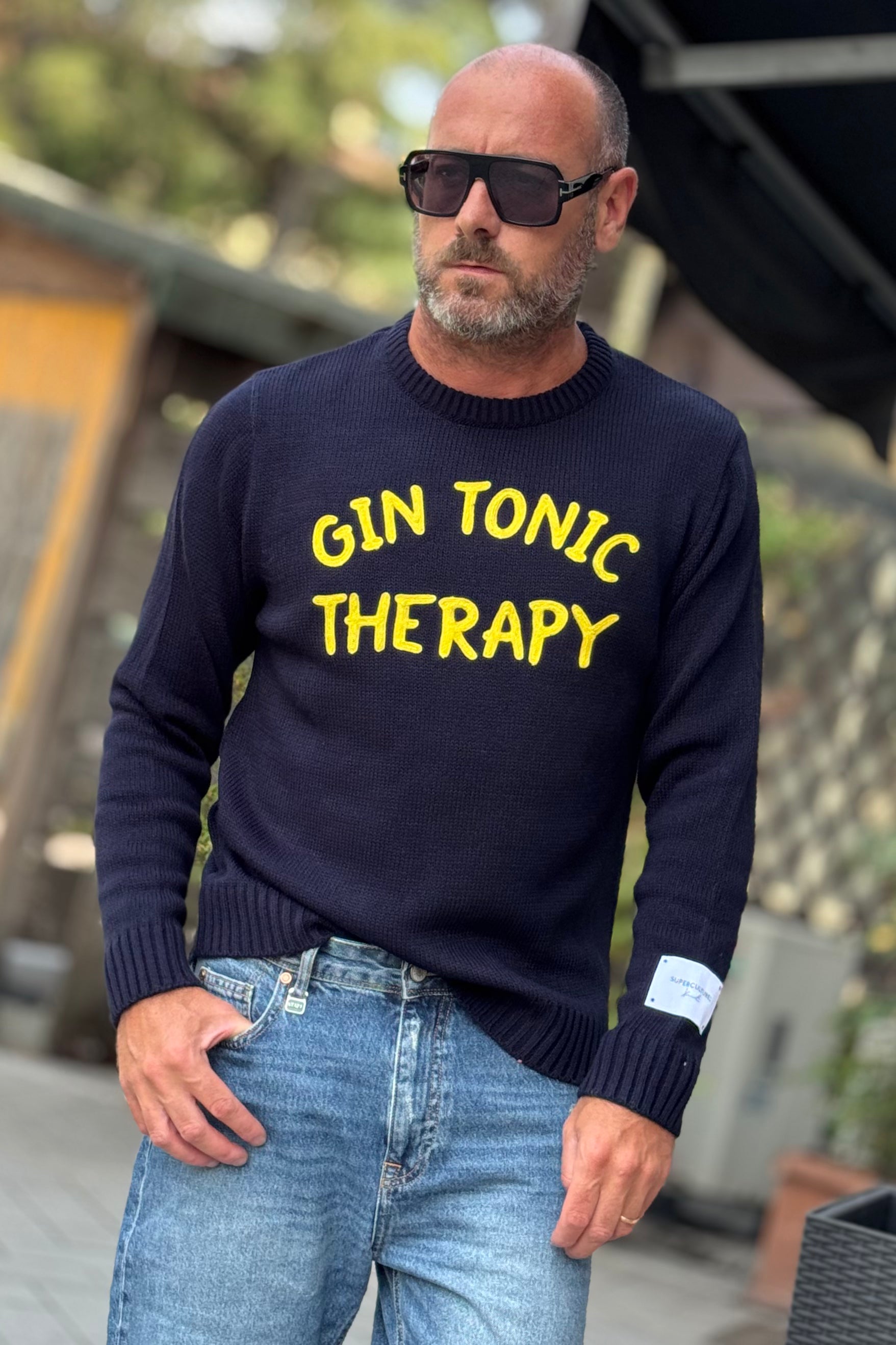 SUPERCULTURE GIN TONIC THERAPY AK5003 MAGLIA GIROCOLLO