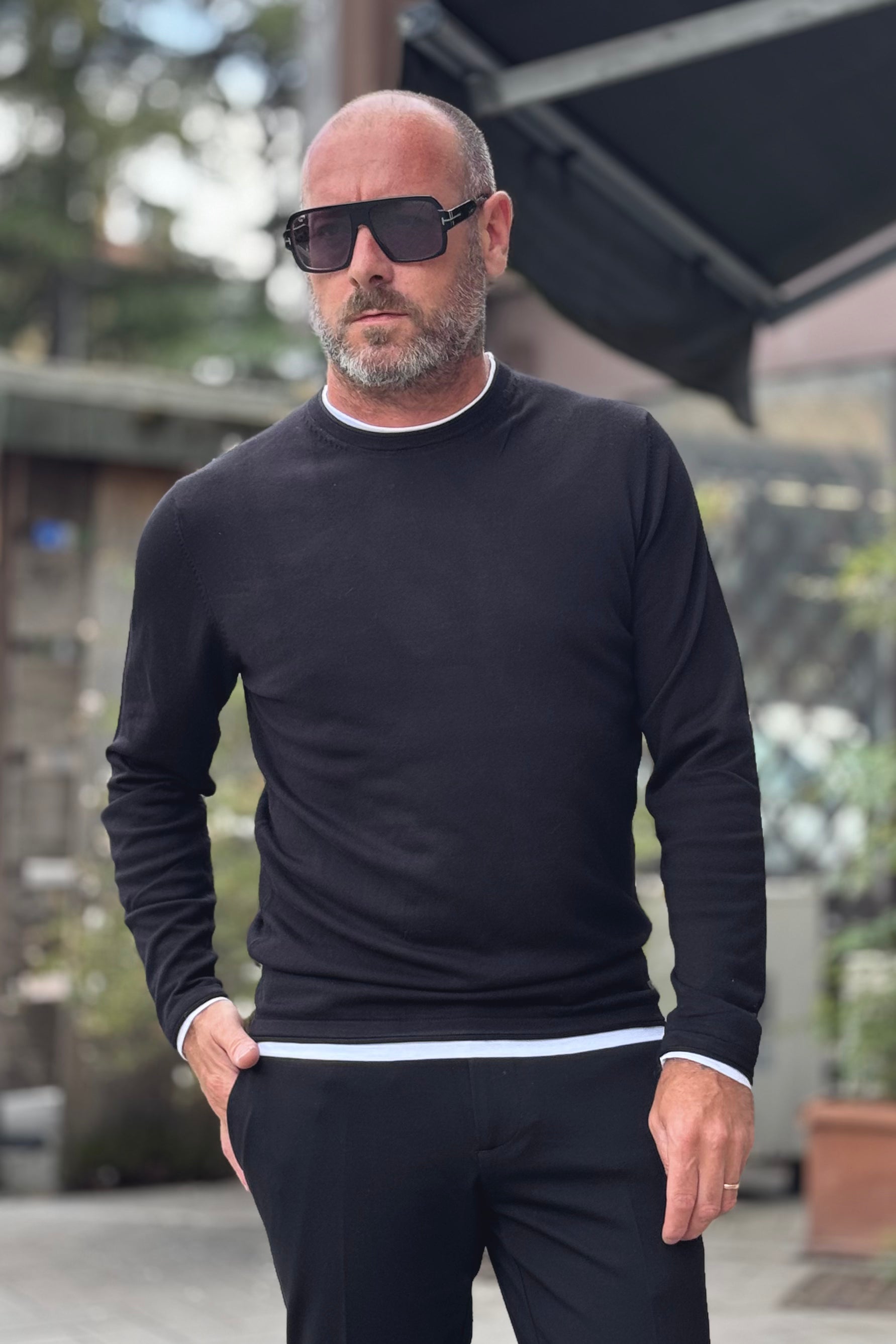 WHY NOT BRAND MAGLIA GIROCOLLO CON DOPPIO BORDO DISPONIBILE IN 3 COLORI