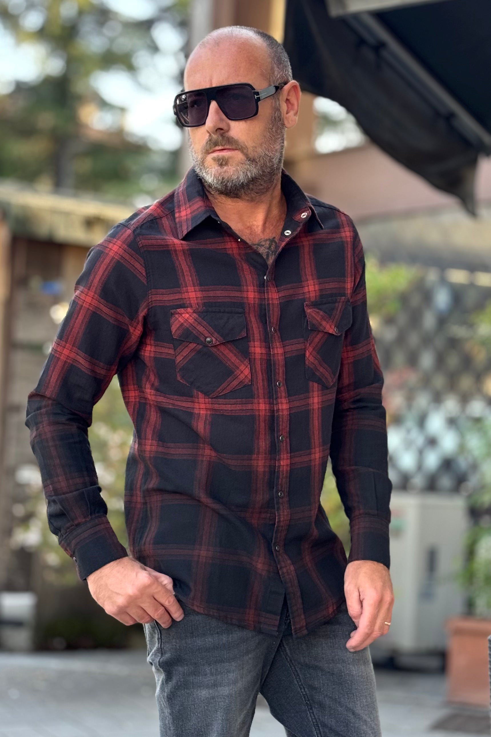 EN AVANCE CAMICIA QUADRI DELAVEE' DISPONIBILE IN DUE COLORI