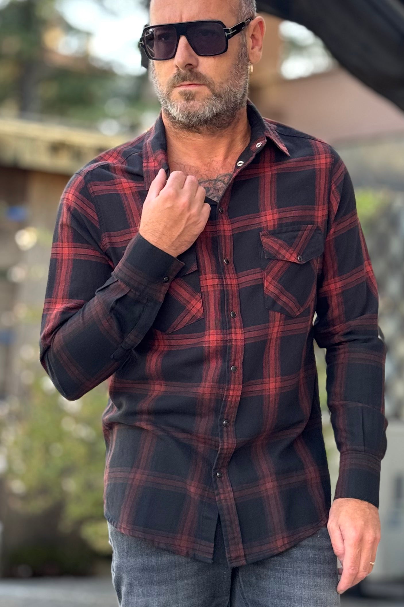 EN AVANCE CAMICIA QUADRI DELAVEE' DISPONIBILE IN DUE COLORI