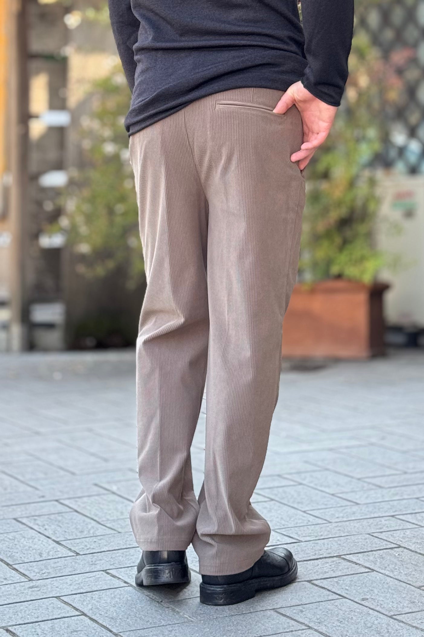 TELAMIRA PANTALONE IN VELLUTO A PALAZZO