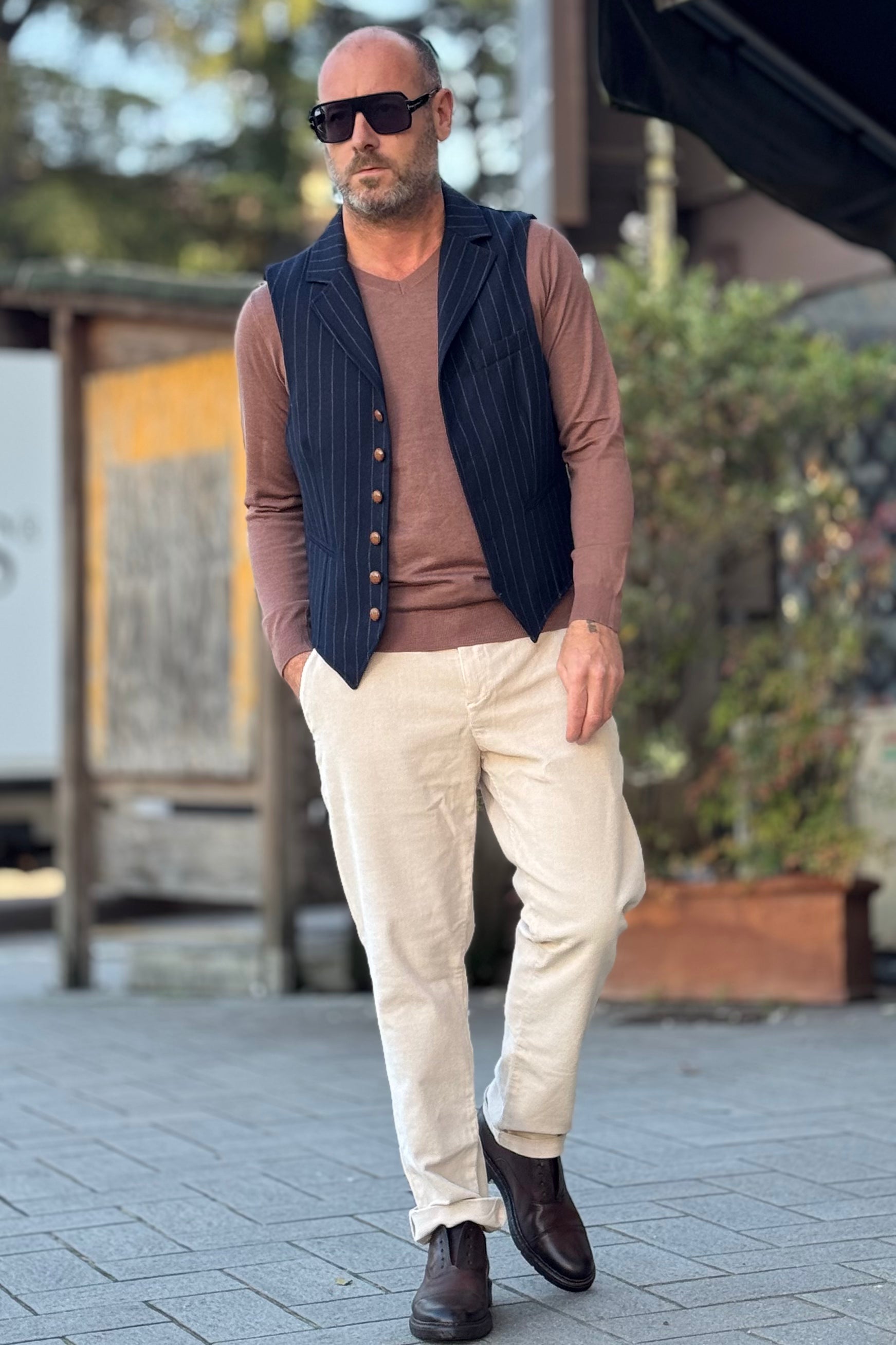 TELAMIRA GILET GESSATO CON REVER MODELLO GIACCA DISPONIBILE IN 2 COLORI