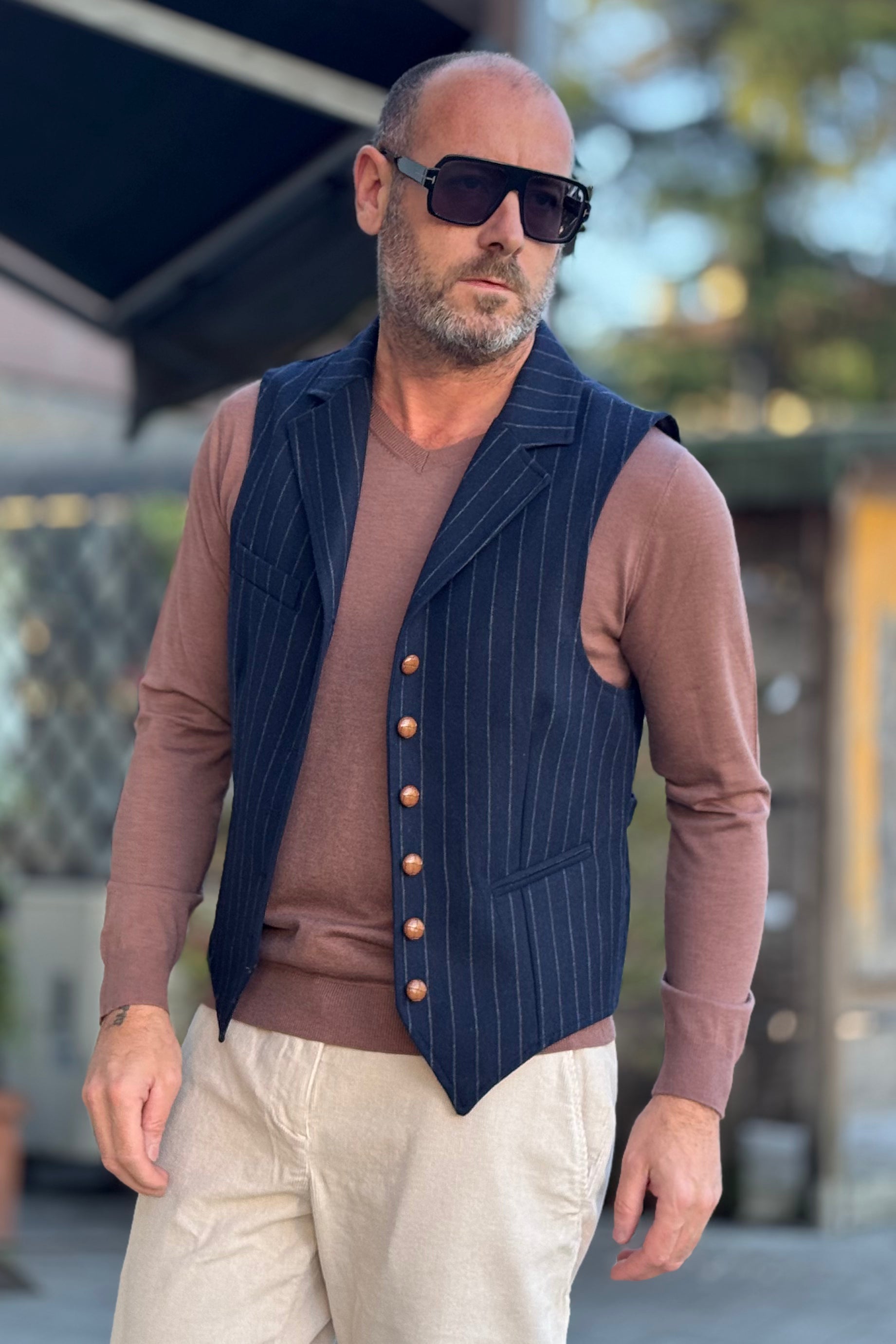 TELAMIRA GILET GESSATO CON REVER MODELLO GIACCA DISPONIBILE IN 2 COLORI