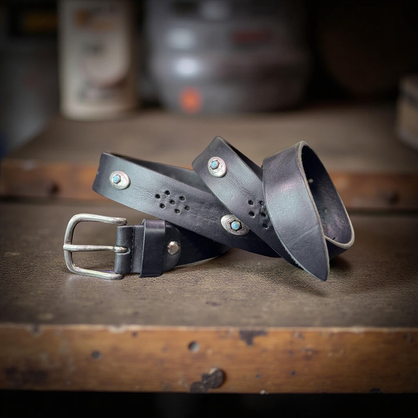 OFFICINE DEL CUOIO CINTURA IN PELLE BORCHIE