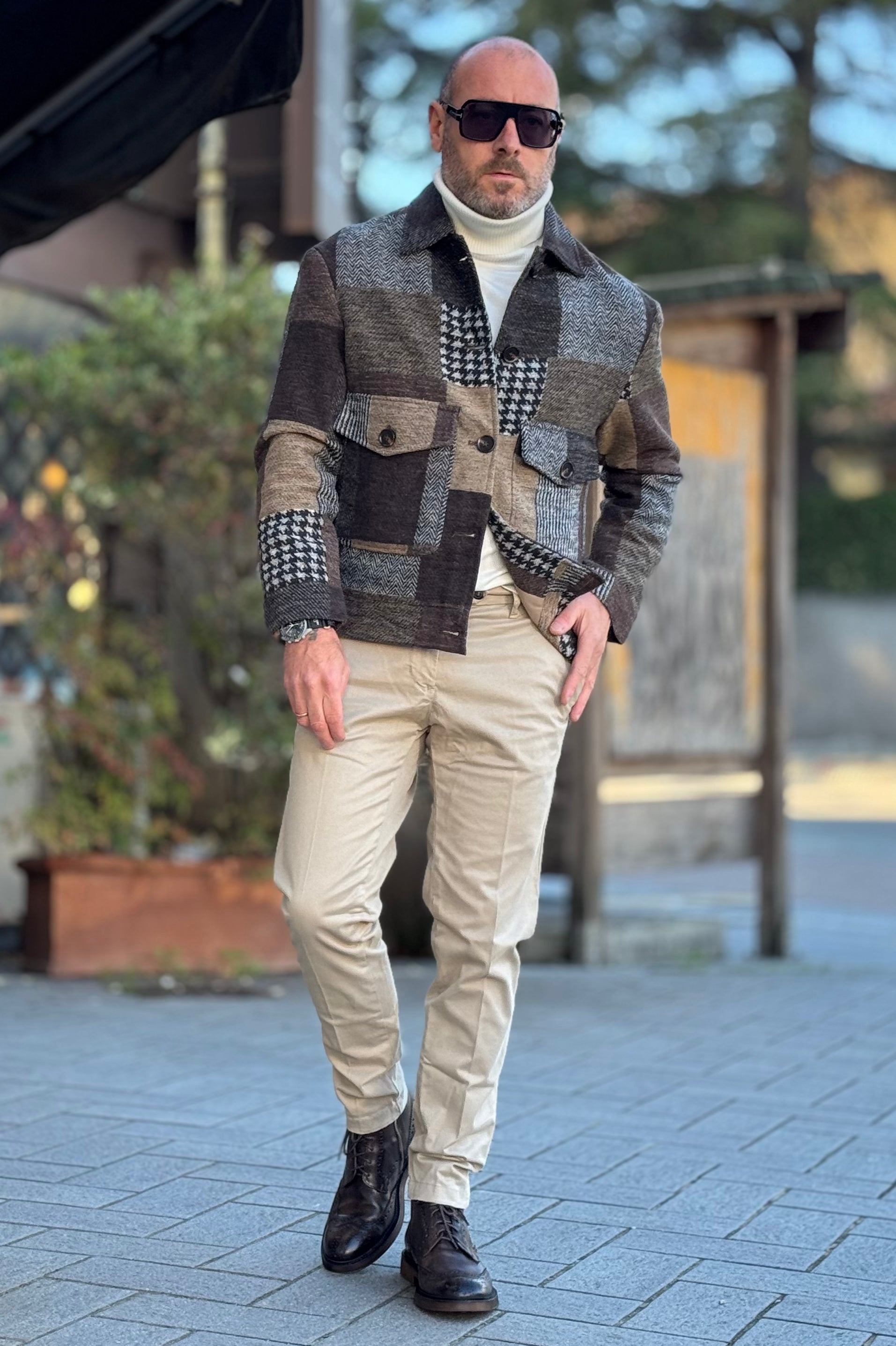 TELAMIRA CAPPOTTINO IN PANNO FANTASIA