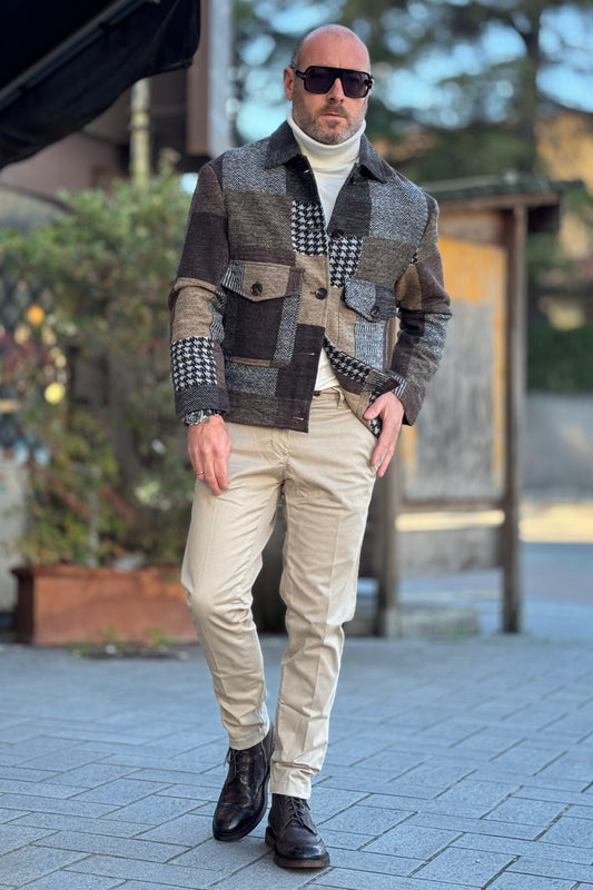 TELAMIRA CAPPOTTINO IN PANNO FANTASIA