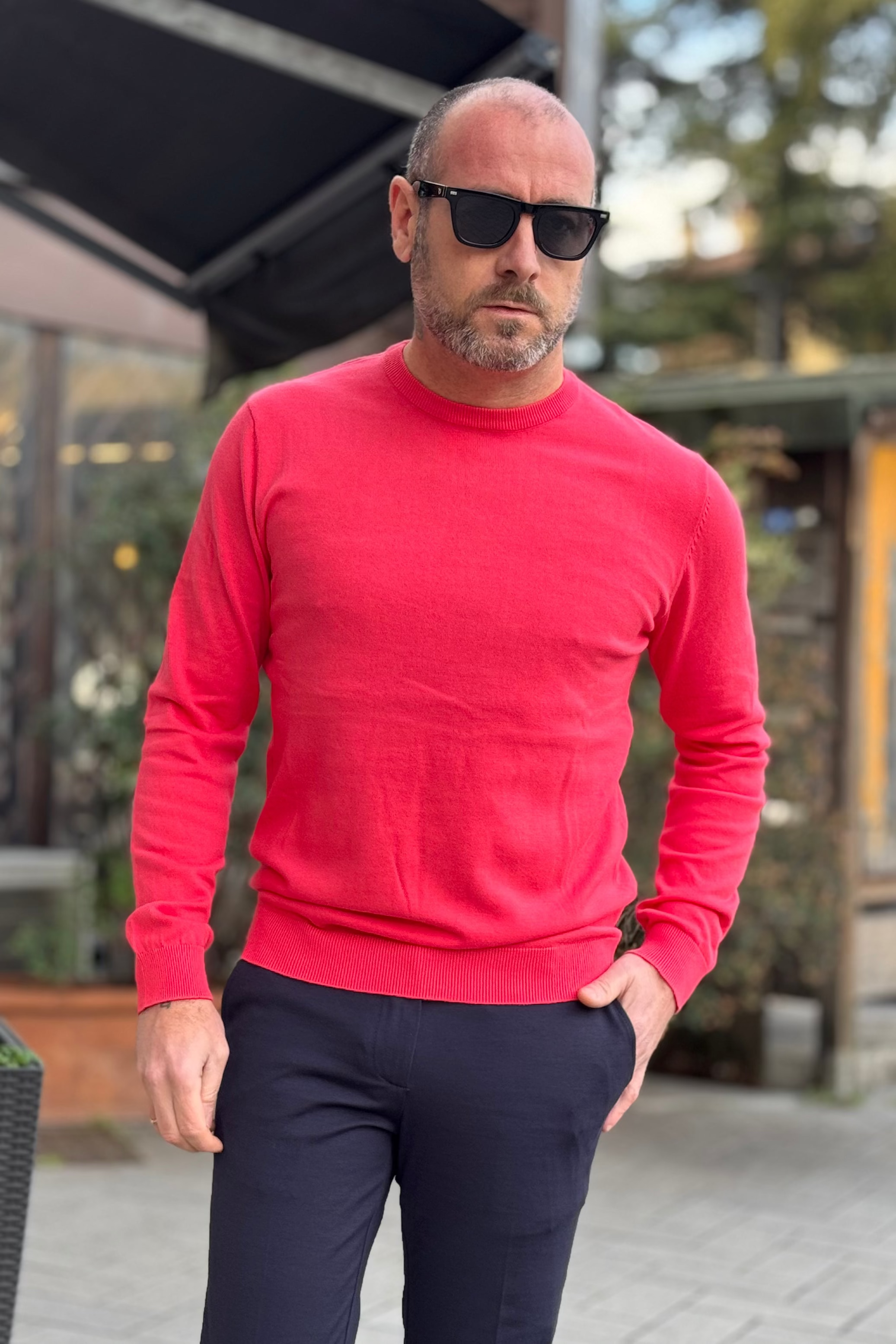 TELAMIRA MAGLIA GIROCOLLO IN COTONE DISPONIBILE IN 5 COLORI