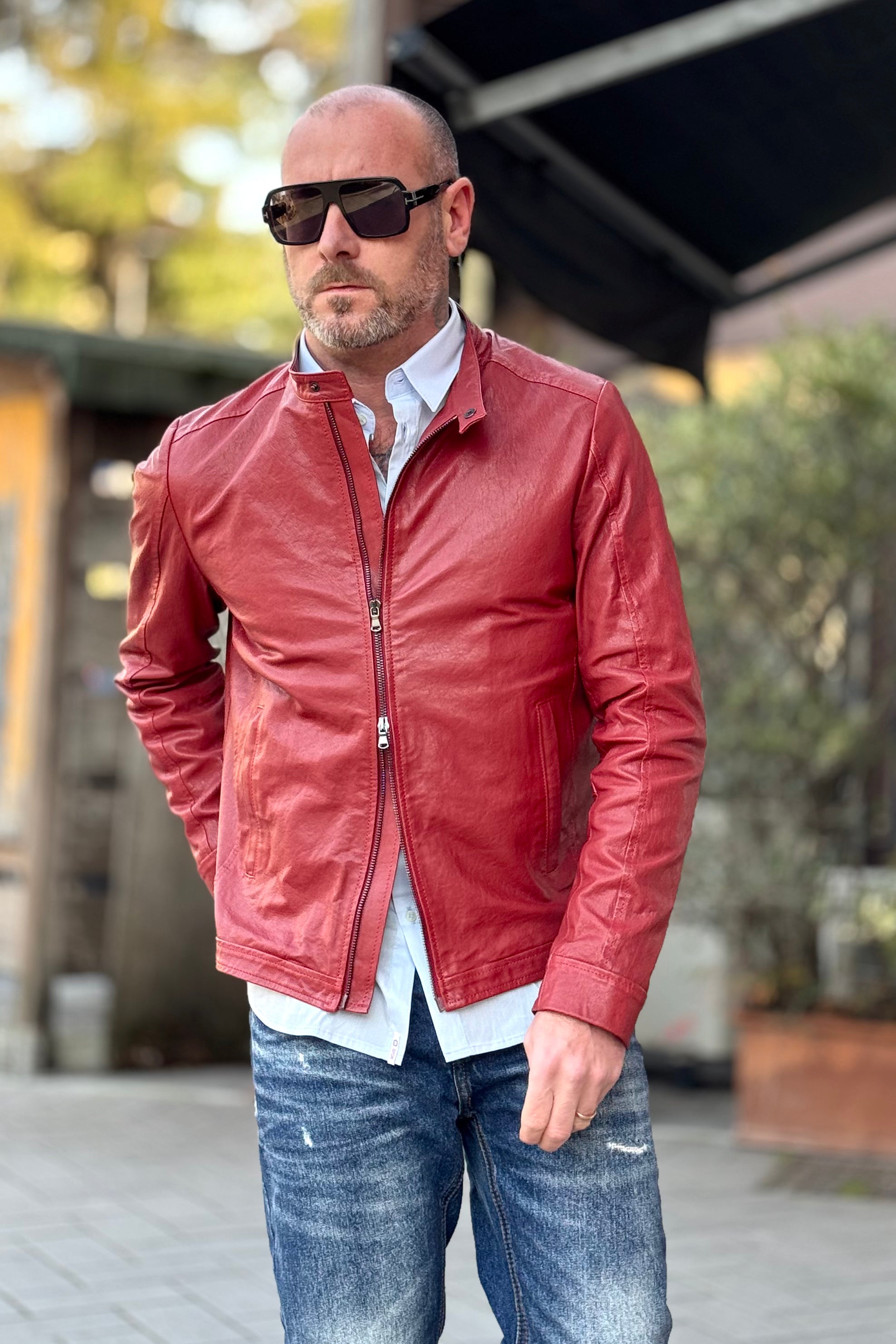 IGN GIUBBINO BIKER IN PELLE DISPONIBILE IN 3 COLORI - Mania Fashion Clothing