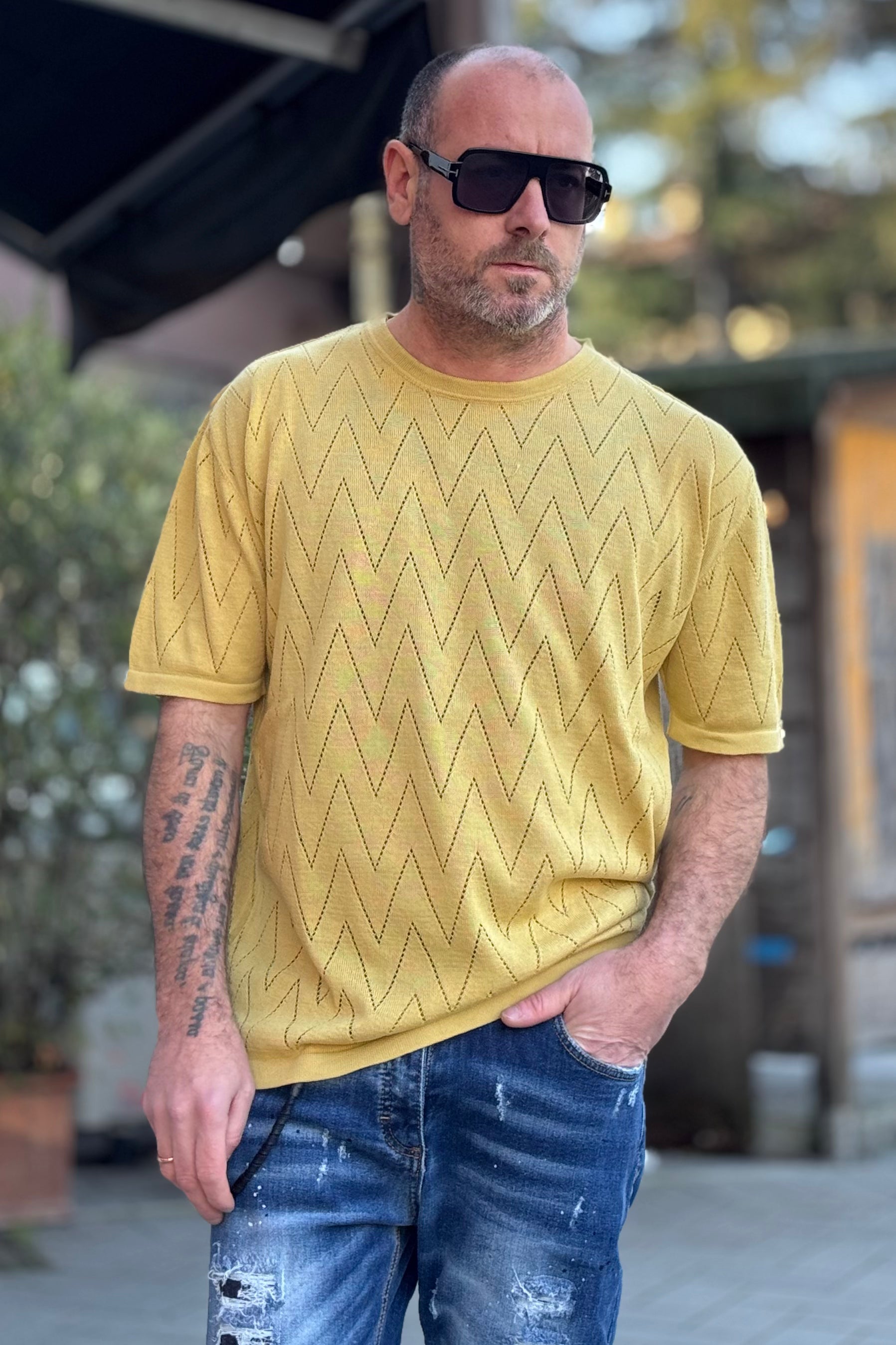 BICOLORE MAGLIA GIROCOLLO TRAFORATA DISPONIBILE IN 2 COLORI