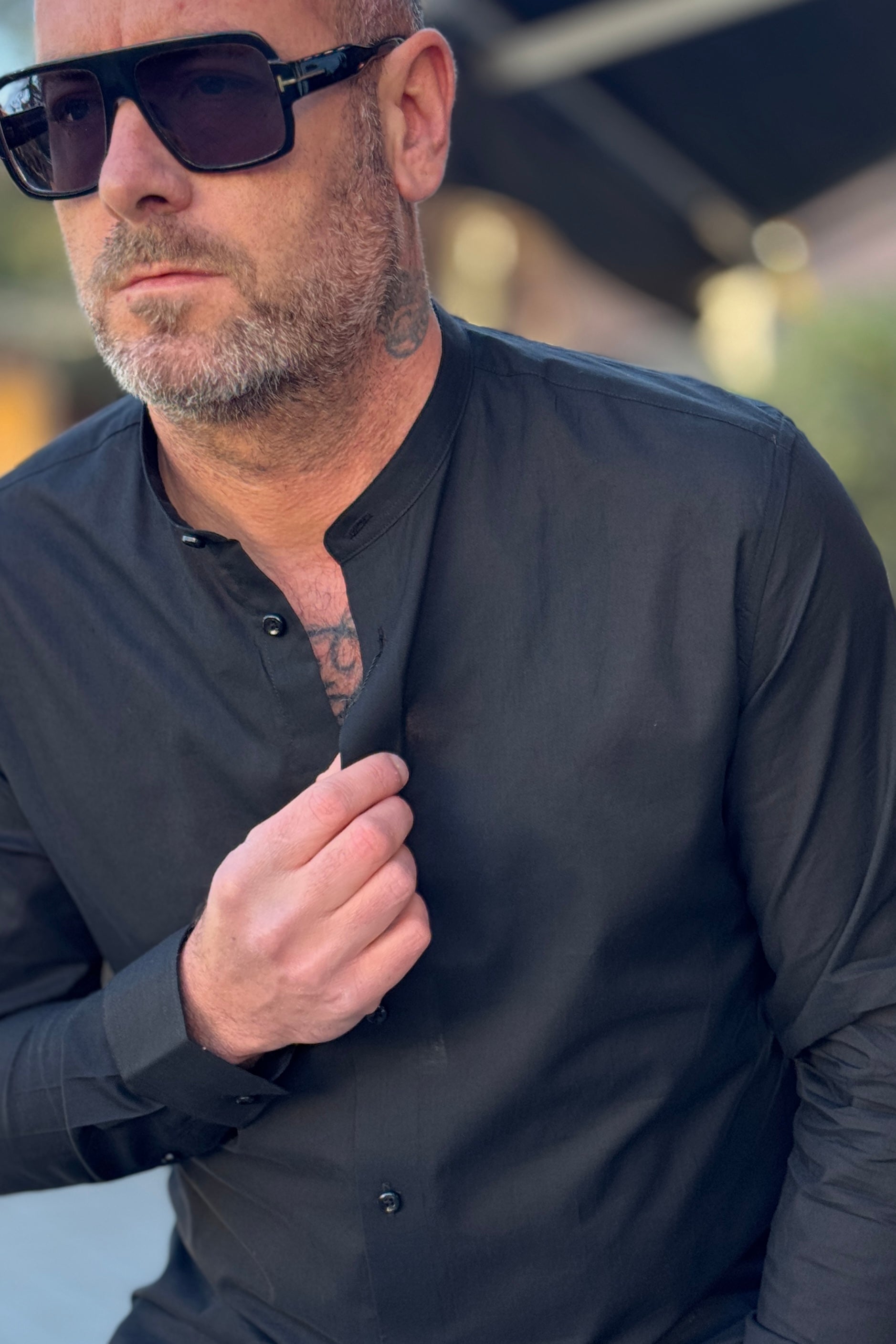 TELAMIRA CAMICIA IN MUSSOLA COLLETTO COREANO DISPONIBILE IN DUE COLORAZIONI