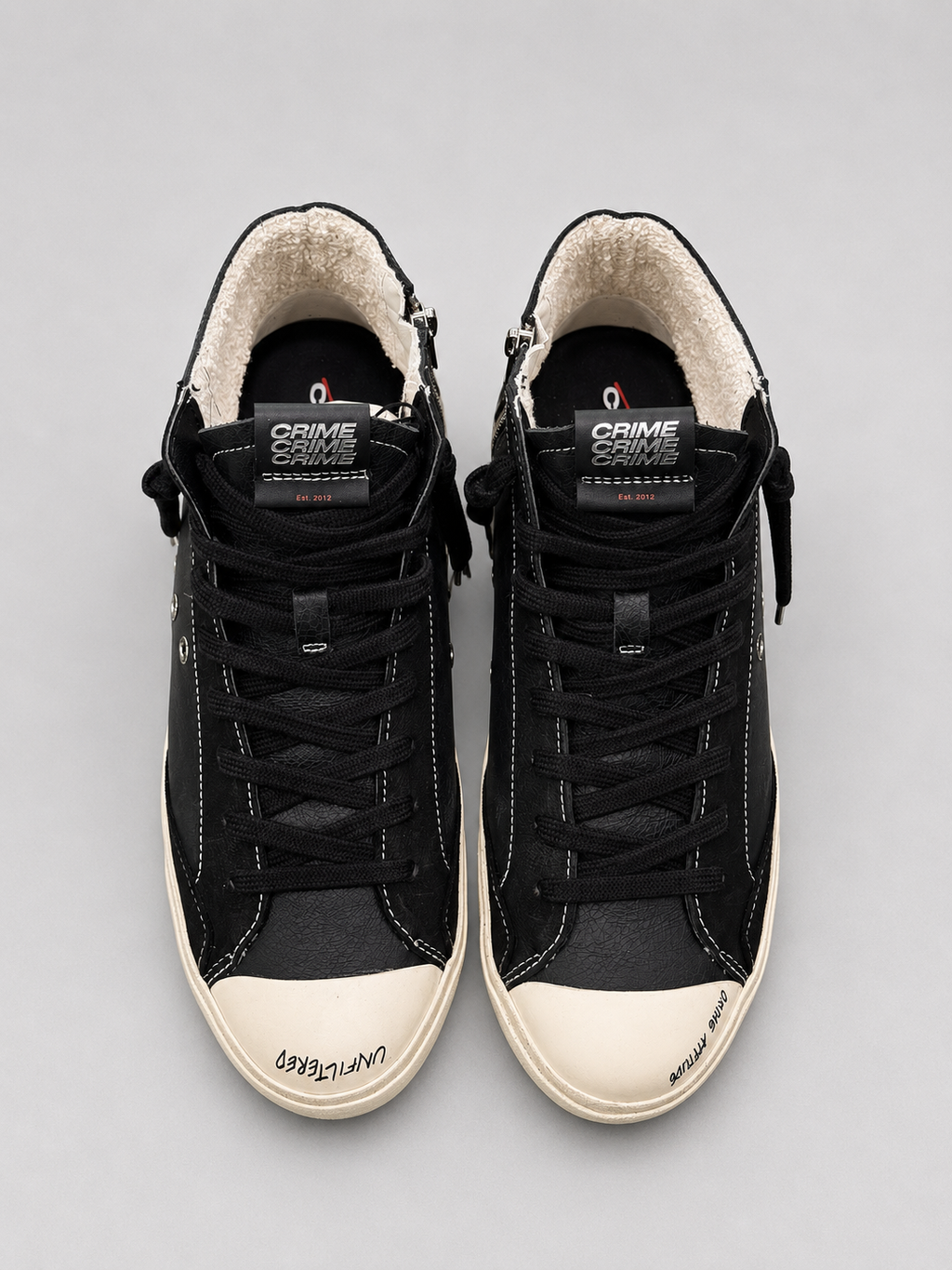 CRIME LONDON SNEAKERS IN PELLE ALTA MODELLO MIDNIGTH HIGH