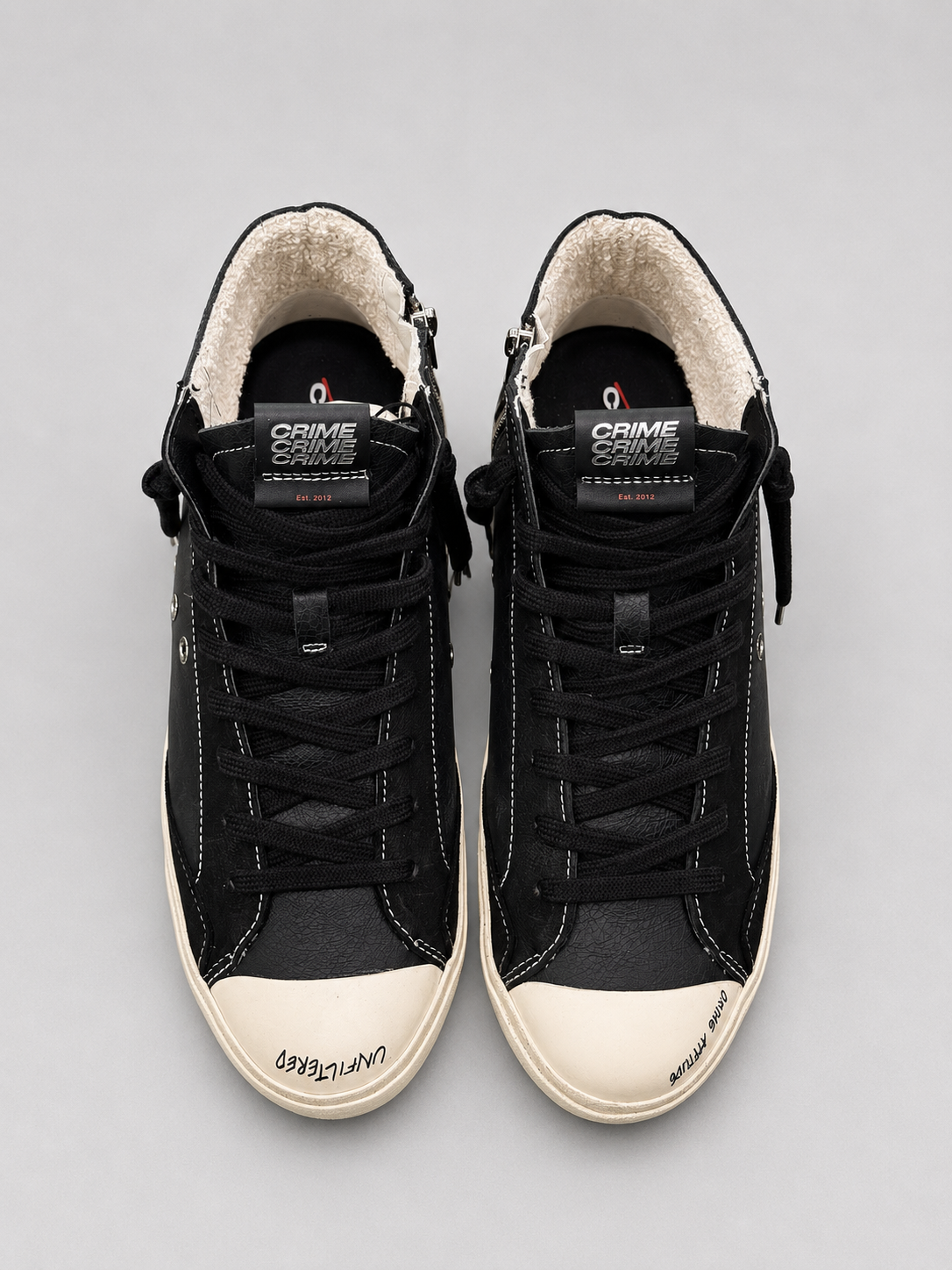 CRIME LONDON SNEAKERS IN PELLE ALTA MODELLO MIDNIGTH HIGH