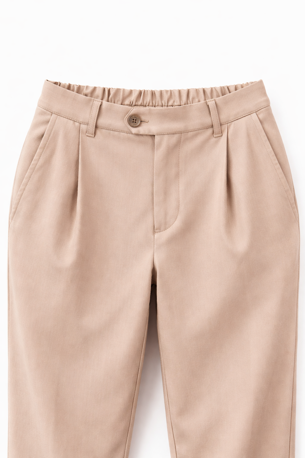 BICOLORE PANTALONE FANGO PINCES IN VITA E ELASTICO