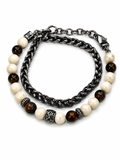MANCINO BRACCIALE DOPPIO GIRO CHIUSURA CON MOSCHETTONE
