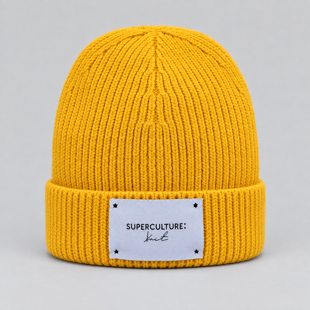SUPERCULTURE CAPPELLO A COSTE CON PATCH - GIALLO