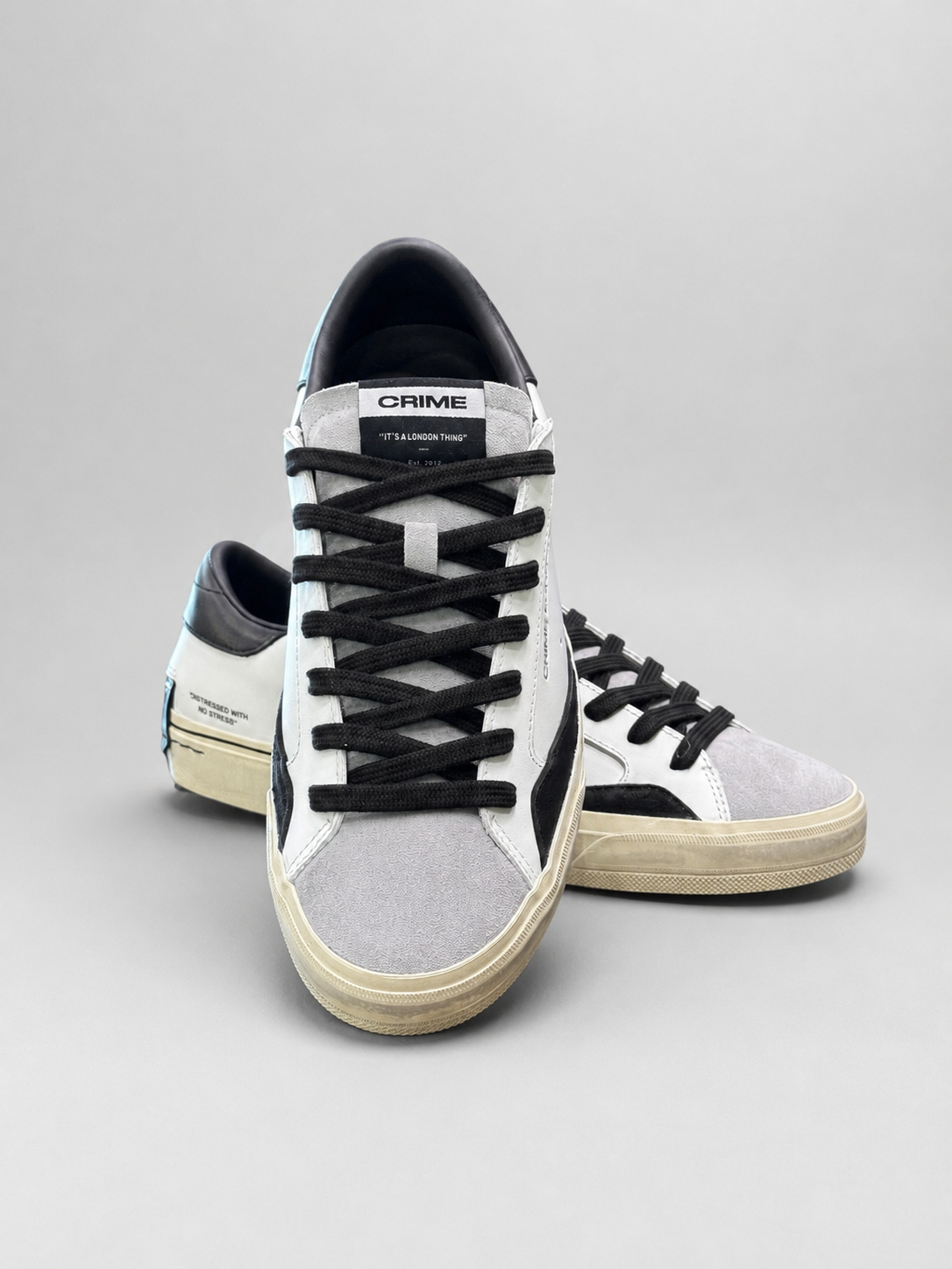 CRIME LONDON SNEAKERS IN PELLE MODELLO DISTRESSED 2.0