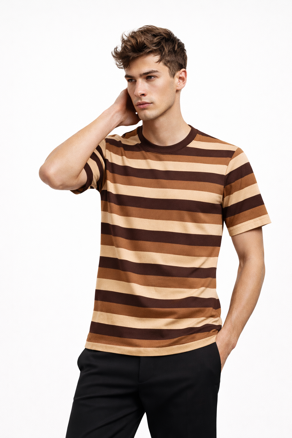 DANIELE ALESSANDRINI MAGLIA  GIROCOLLO A RIGHE - Mania Fashion Clothing