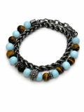 MANCINO BRACCIALE DOPPIO GIRO CHIUSURA CON MOSCHETTONE