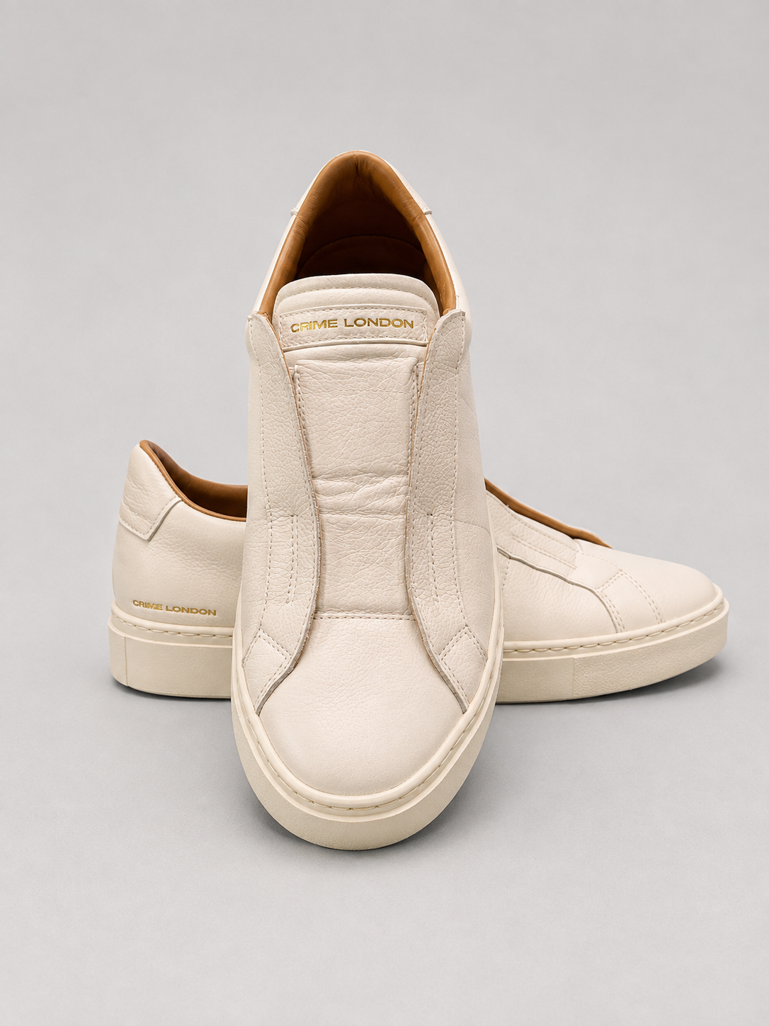 CRIME LONDON SUPERLIGHT SLIP ON - BIANCO