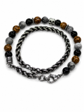 MANCINO BRACCIALE DOPPIO GIRO CHIUSURA CON MOSCHETTONE