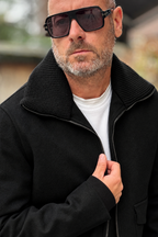 DANIELE ALESSANDRINI CAPPOTTO IN PANNO - NERO
