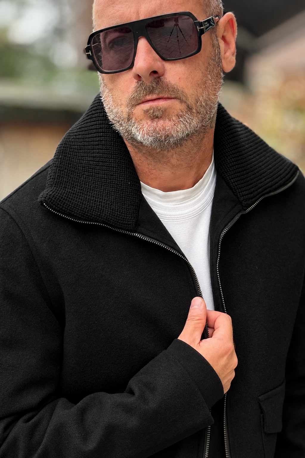 DANIELE ALESSANDRINI CAPPOTTO IN PANNO - NERO