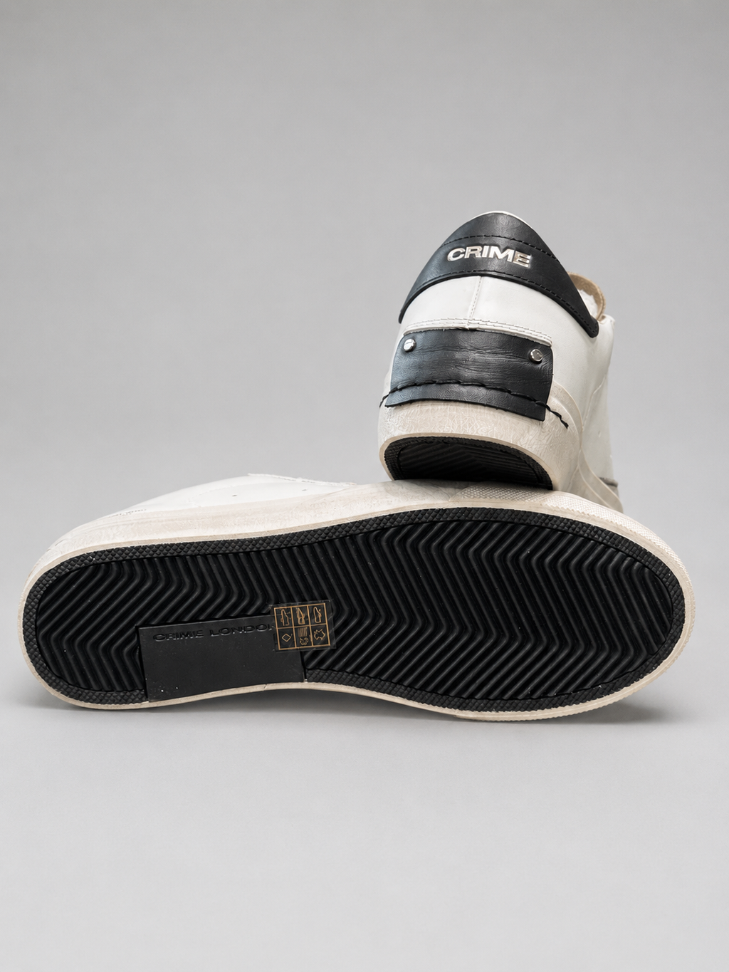 CRIME LONDON SNEAKERS IN PELLE MODELLO DISTRESSED 2.0