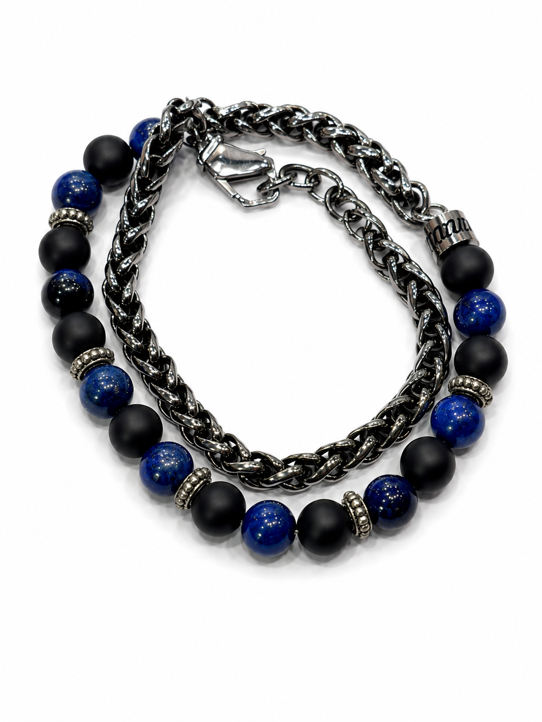 MANCINO BRACCIALE DOPPIO GIRO CHIUSURA CON MOSCHETTONE