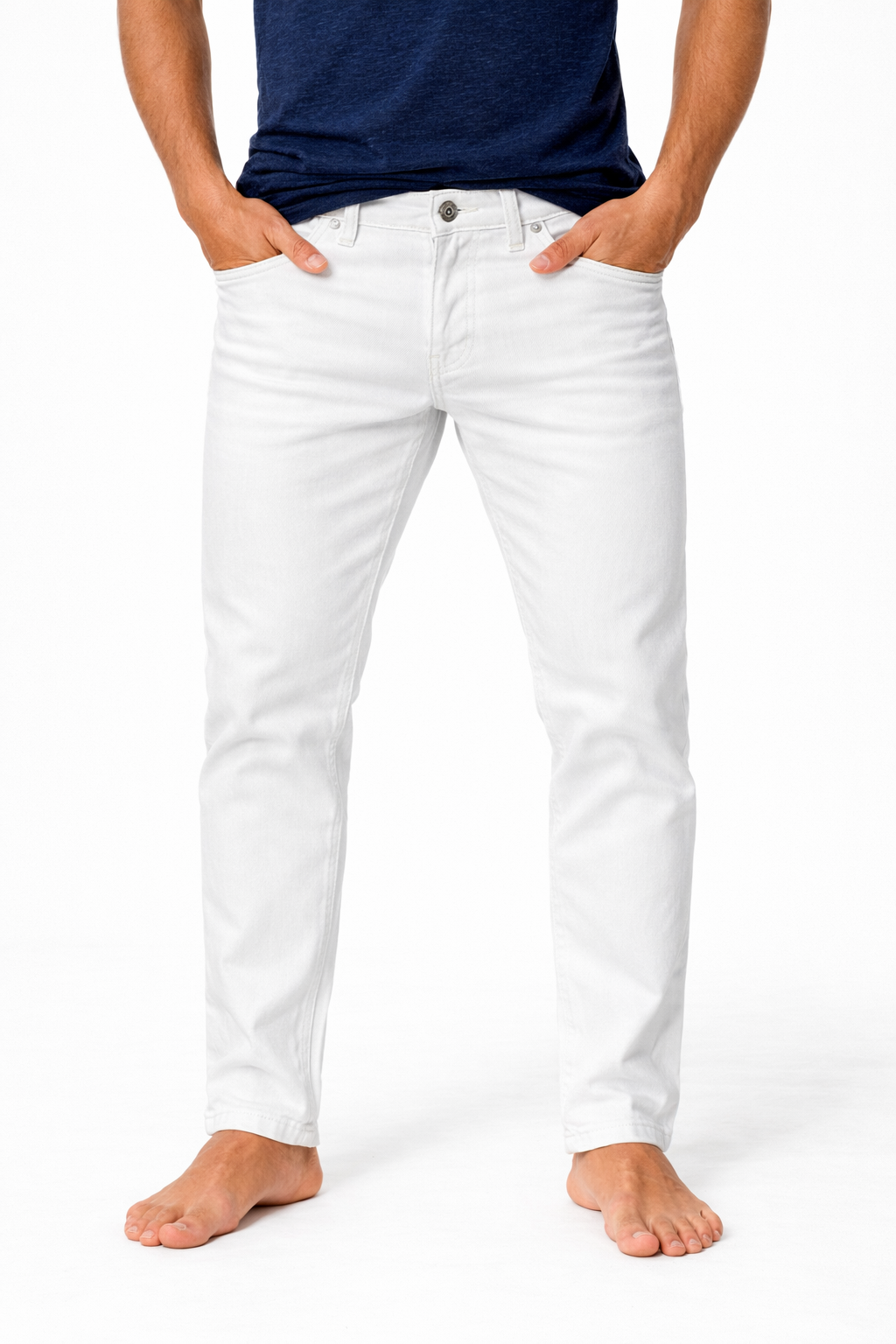 BERNA MOD. STAMFORD BRIDGE JEANS SLIM BIANCO
