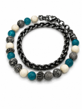 MANCINO BRACCIALE DOPPIO GIRO CHIUSURA CON MOSCHETTONE