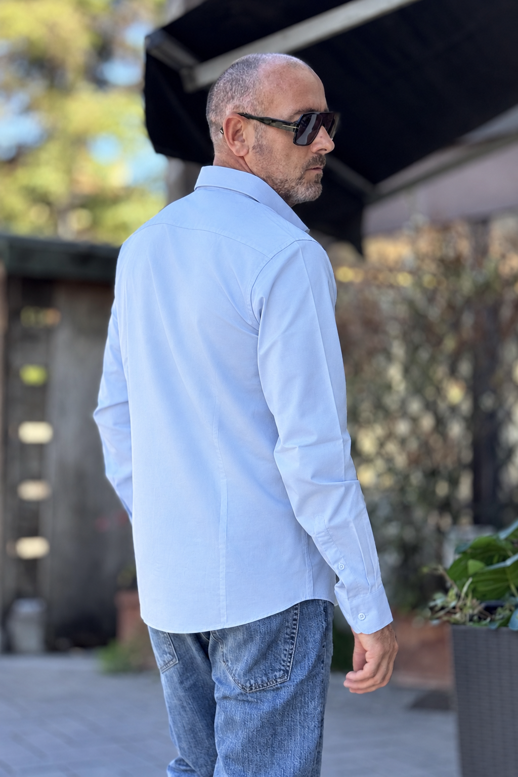 ENA AVANCE CAMICIA COLLO FRANCESE - CELESTE