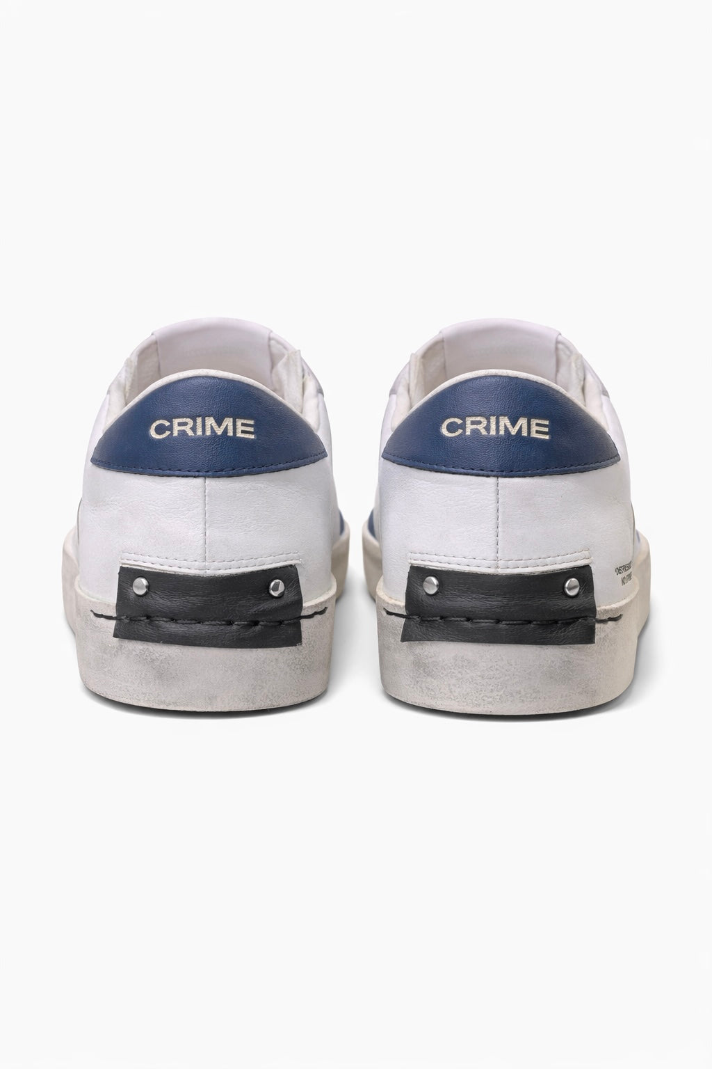 CRIME LONDON SNEAKERS IN PELLE TALLONCINO BLU
