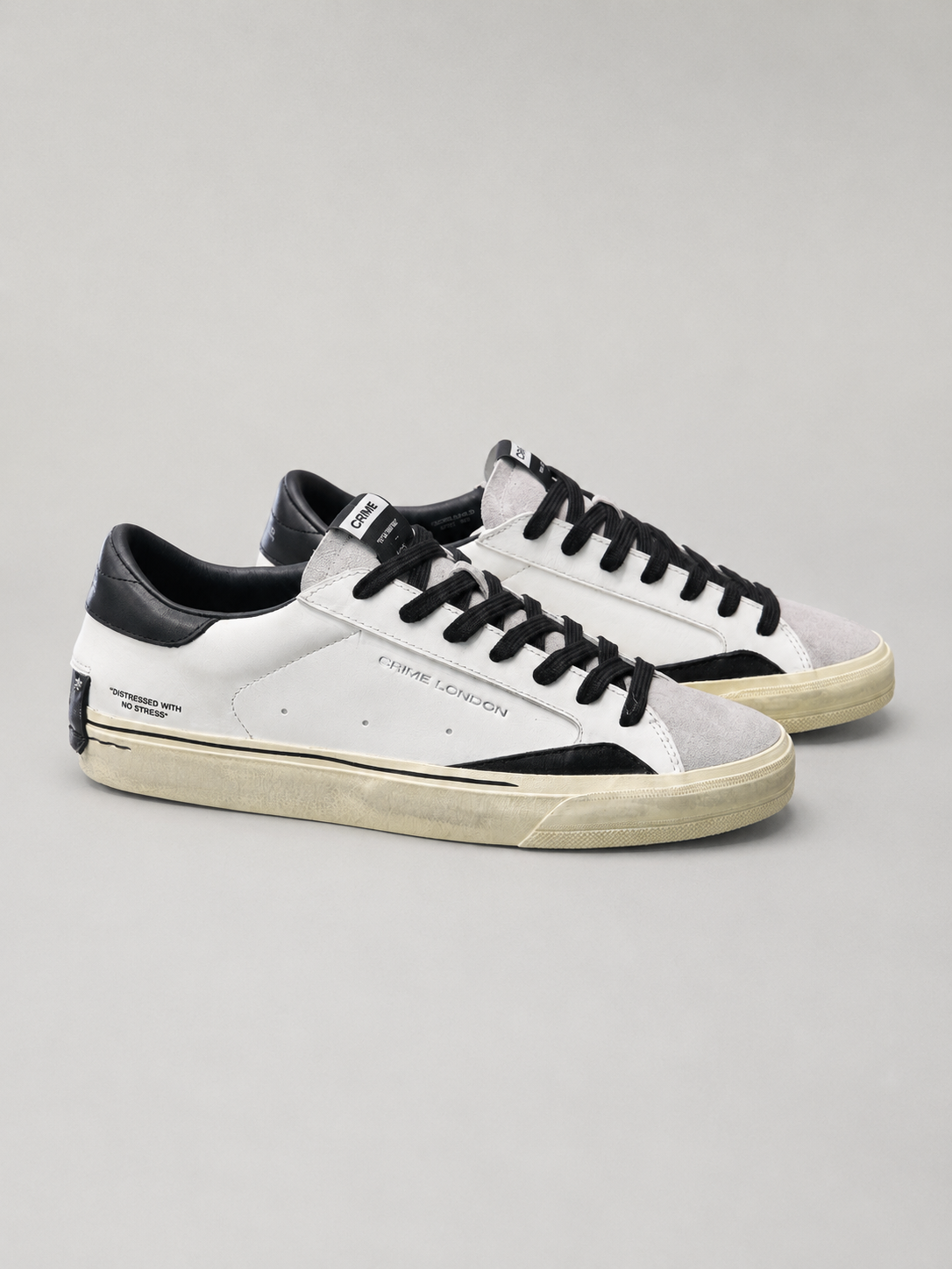 CRIME LONDON SNEAKERS IN PELLE MODELLO DISTRESSED 2.0