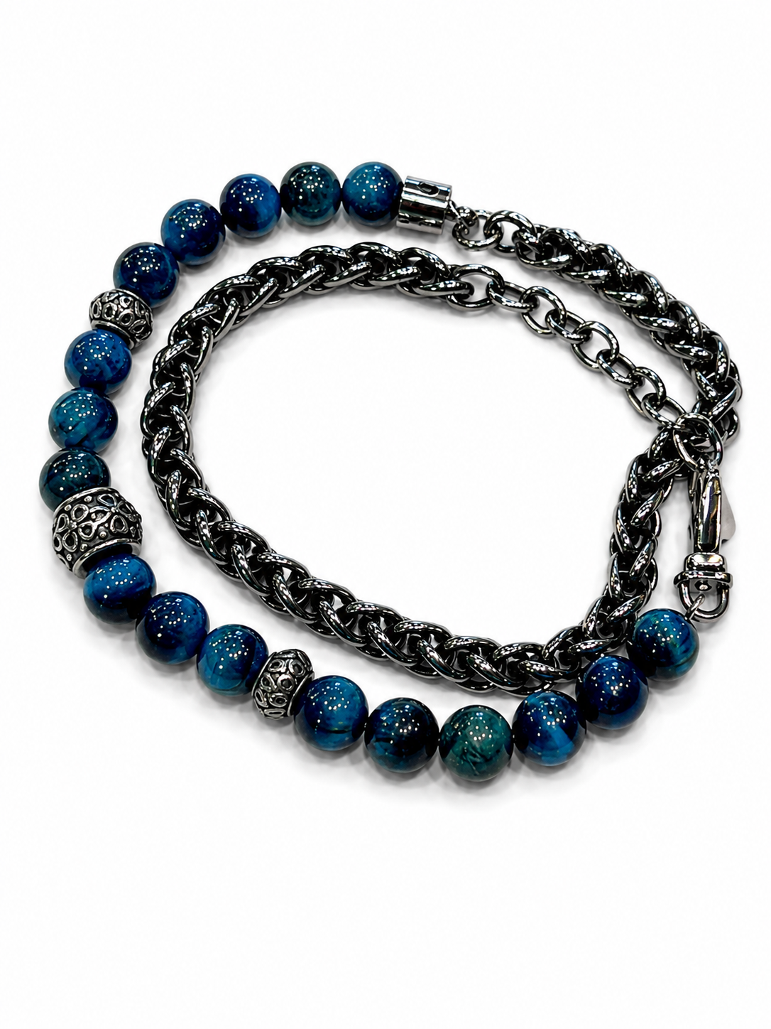 MANCINO BRACCIALE DOOPIO GIRO CHIUSURA CON MOSCHETTONE