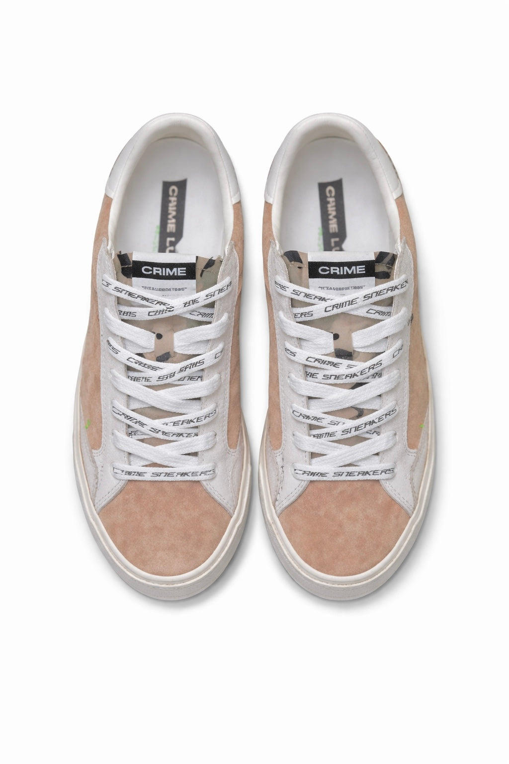 CRIME LONDON SNEAKERS IN CAMOSCIO COLORE BEIGE