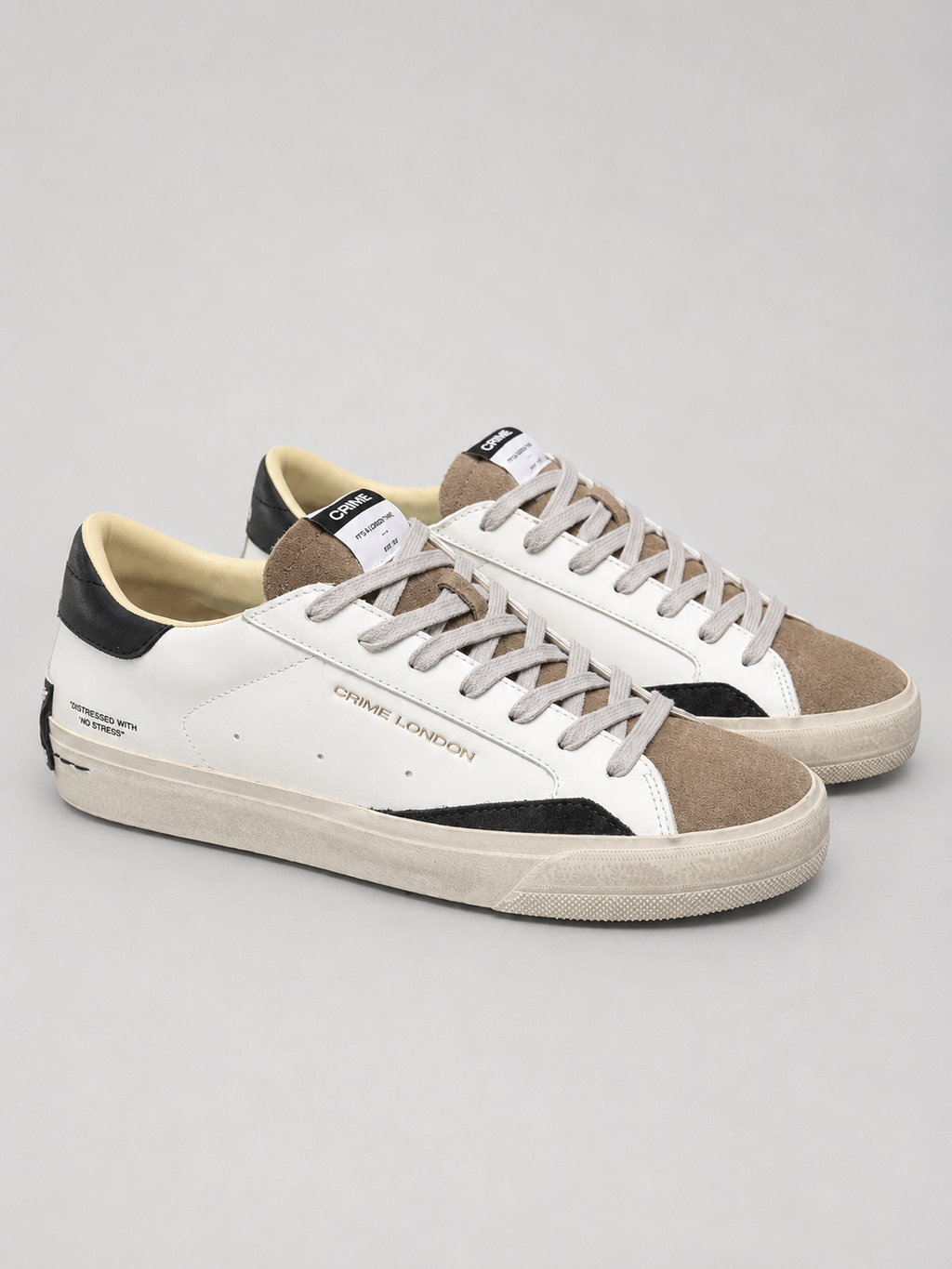 CRIME LONDON SNEAKERS IN PELLE MODELLO DISTRESSED 2.0
