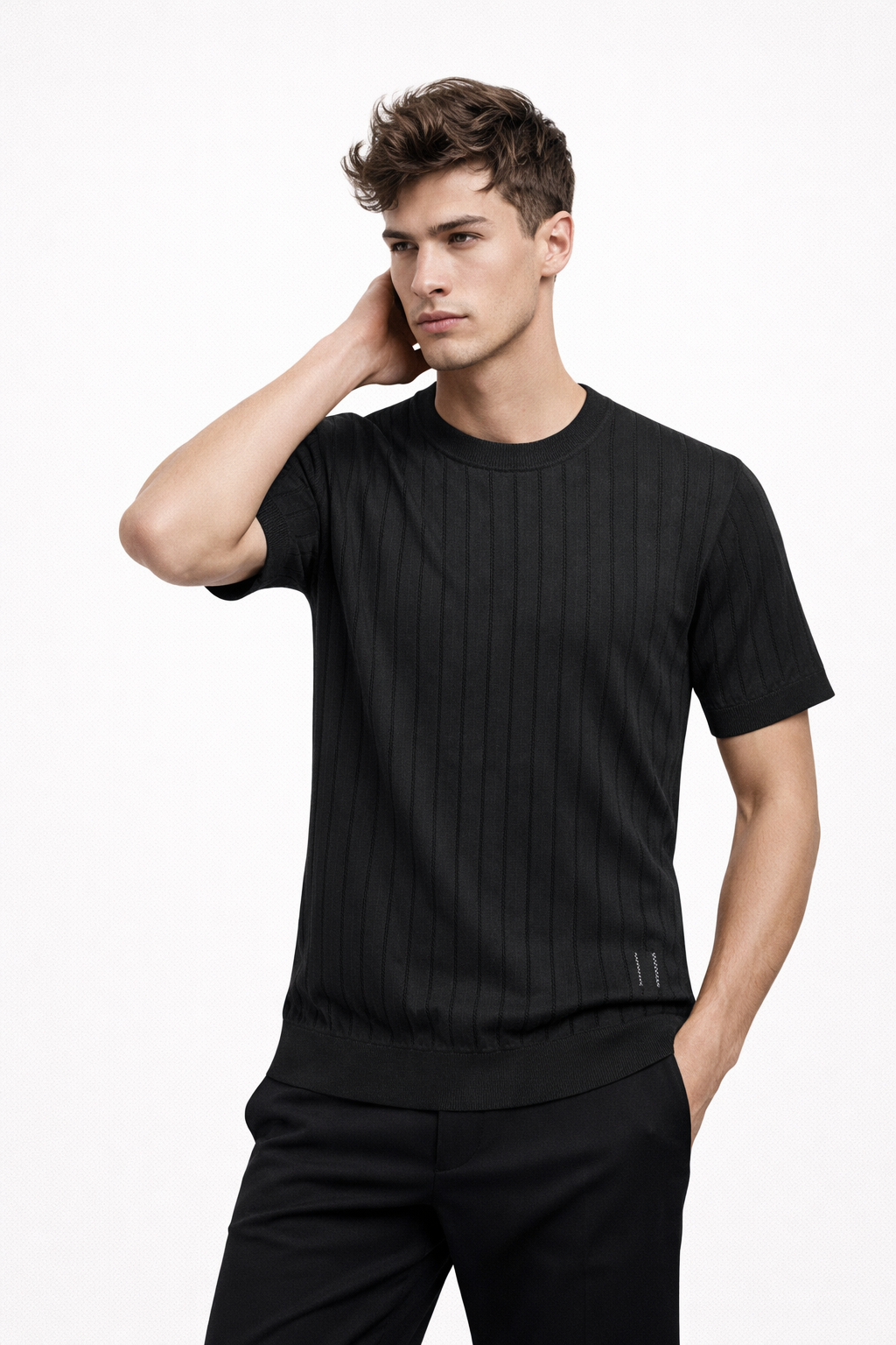 DANIELE ALESSANDRINI MAGLIA TRAFORATA GIROCOLLO DISPONIBILE IN 2 COLORI - Mania Fashion Clothing